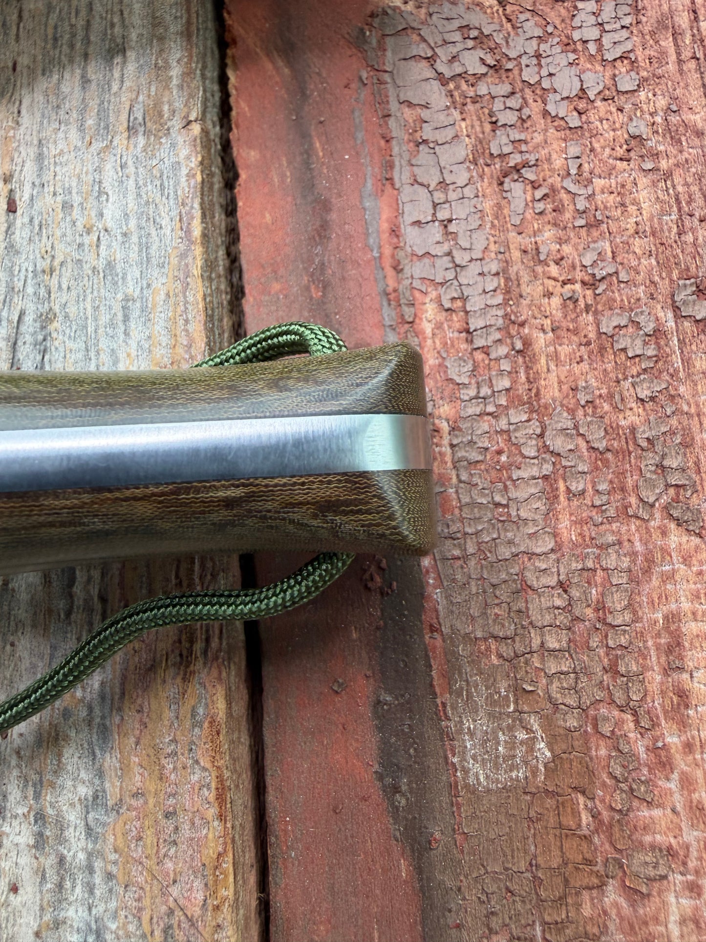 New in Paper Randall Knife Model Combat Companion Green Micarta Handle Stainless Steel, Nickel  Silcer Hilt, Lanyard. Sawteeth