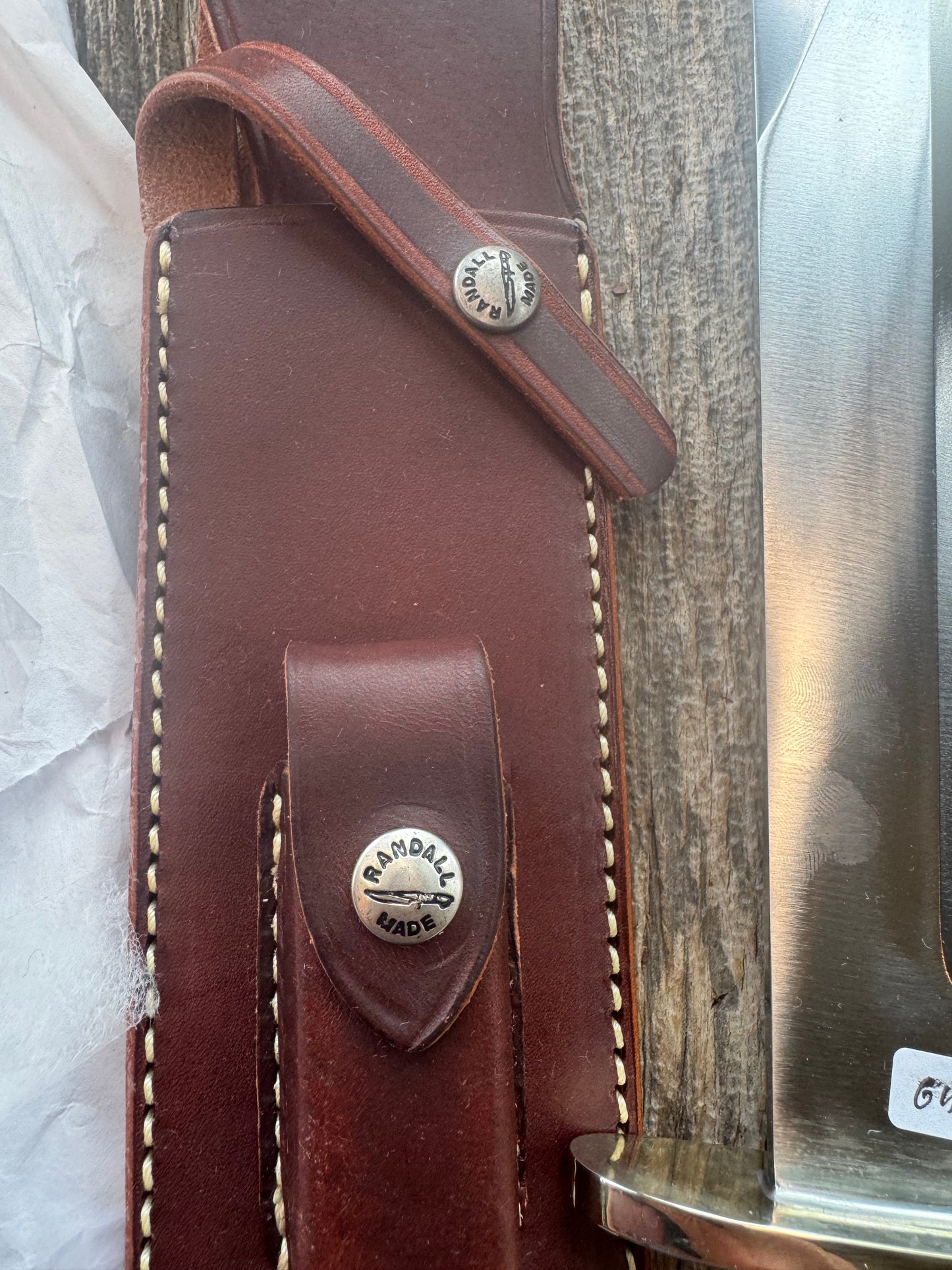 New in Paper Model 12-11 Confederate Bowie. Beautiful creamy Fossil Walrus Ivory with a Nickel  Silver forward curved hilt and butt cap. Unreal Scrim opportunity!! Blank Canvas..