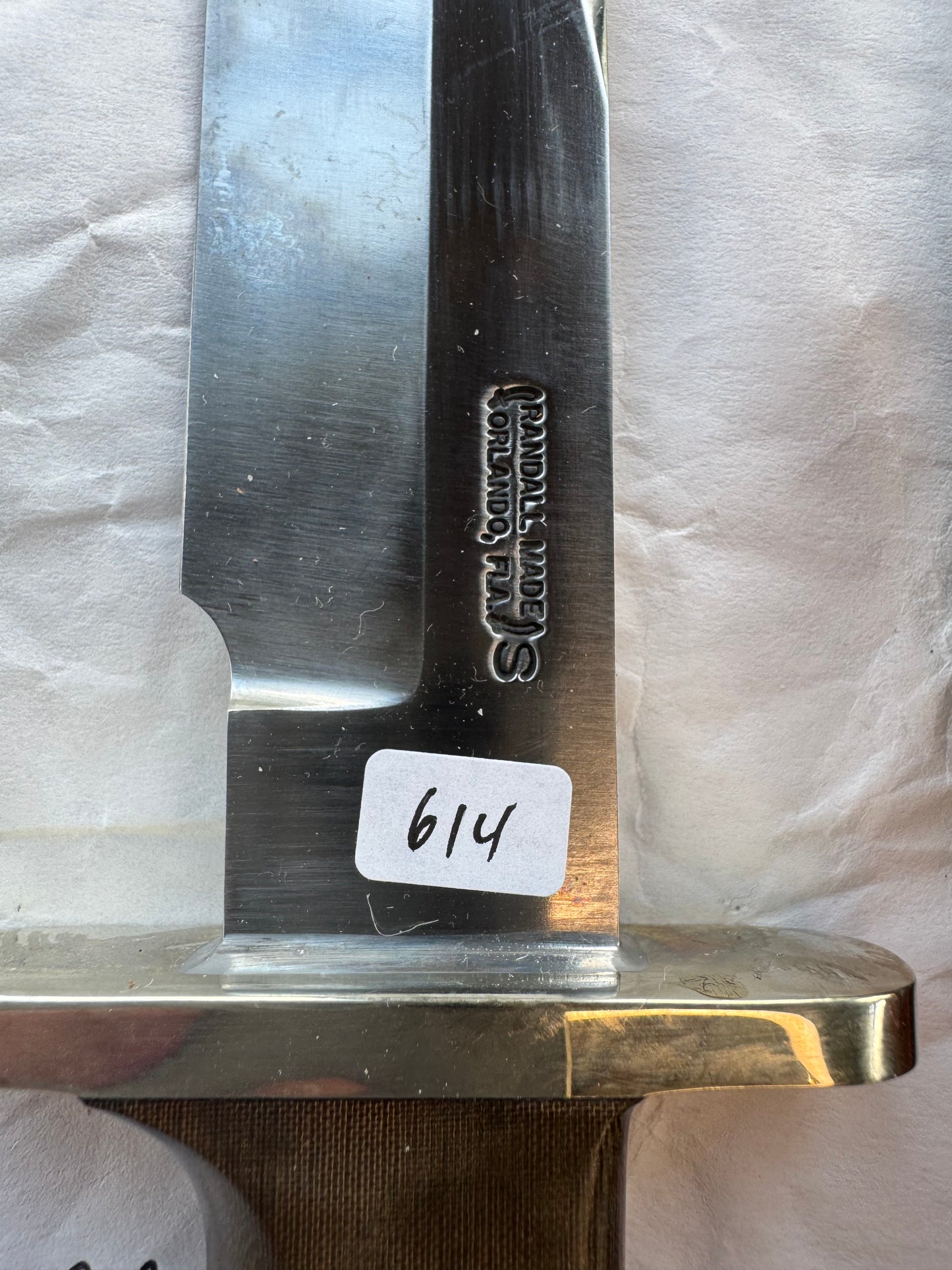 New in Paper Randall Knife Model 14 Green Micarta Nickel Hilt Full Tang Stainless