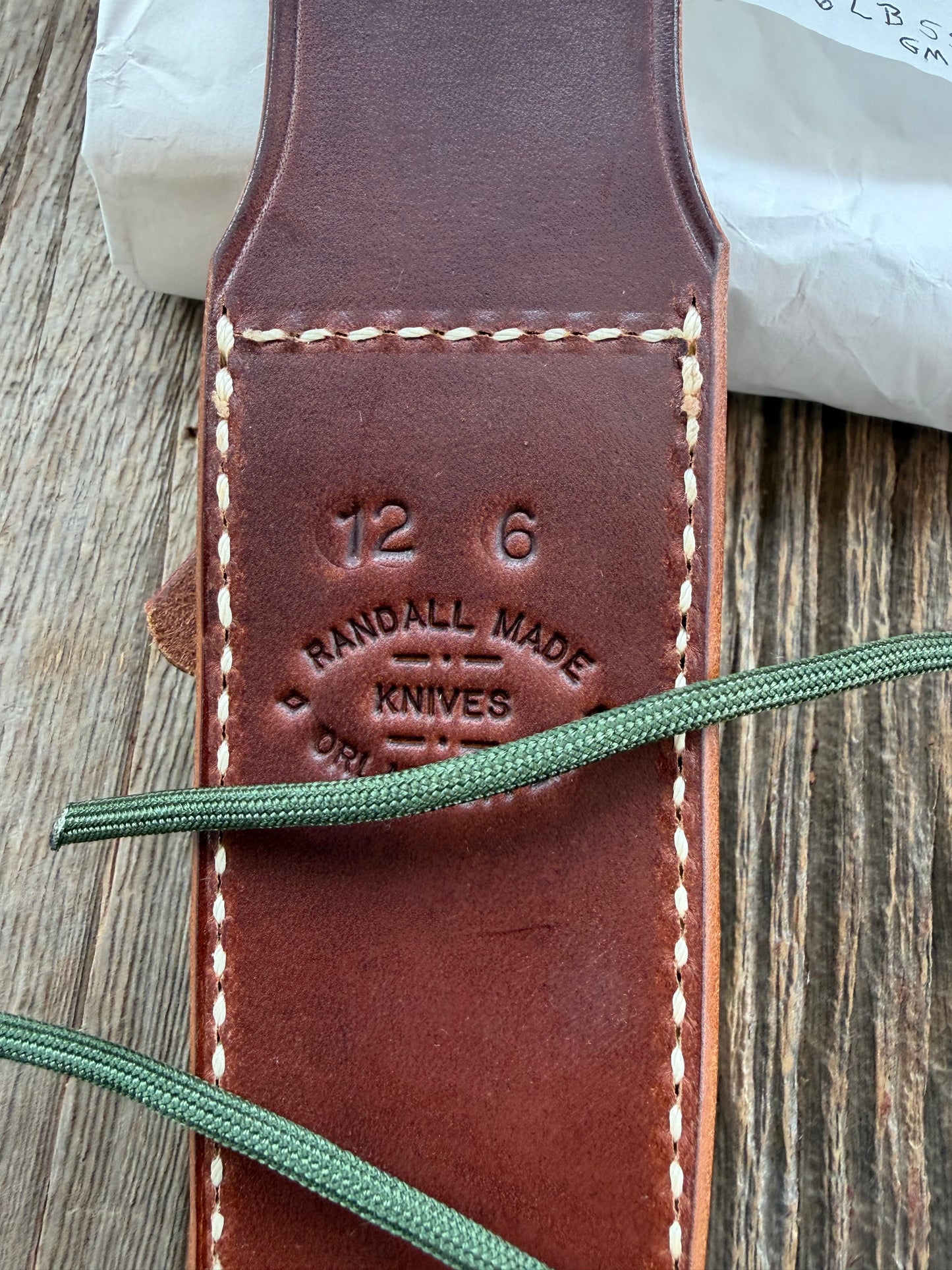 New Paper Randall Made Knife Model 12-6 Green Micarta Stainless Nickel Hilt