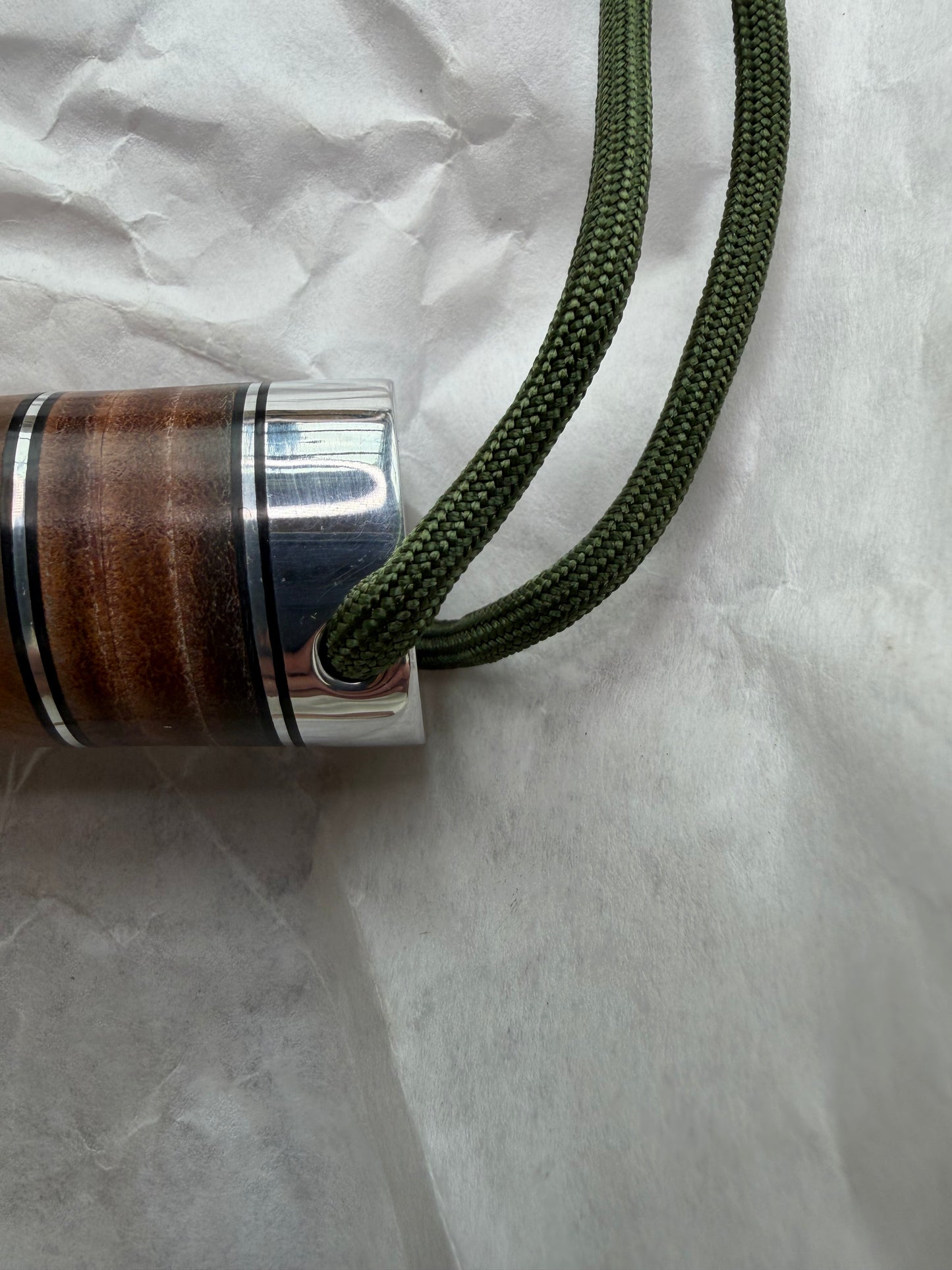 New in paper Randall Knife Model 25-5 Trapper in Thuya Wood and Leather Handle Stainless Blade, NSH Hilt