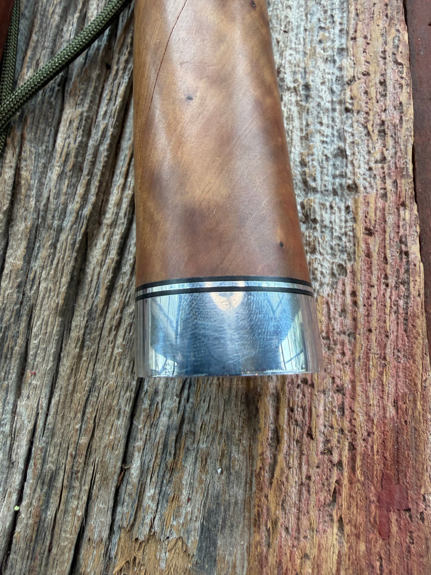 Randall Knife Model 14-7.5 Thuya Burl Handle with fissure, SS , NSH, black silver spacers