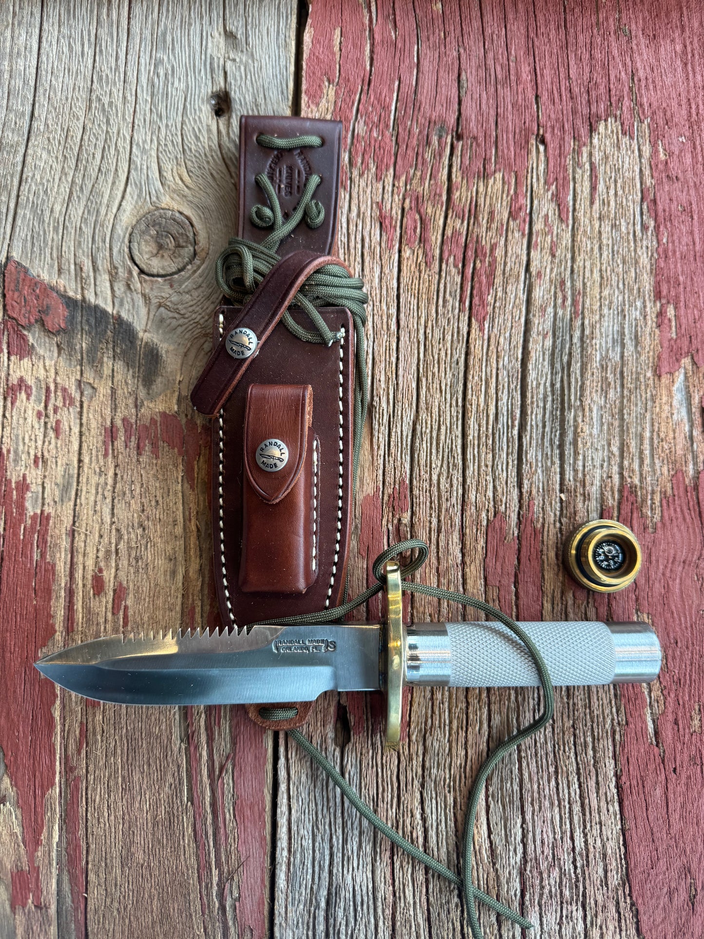 New in Paper Randall Knife Model 18-5.5 Stainless Steel Compass New