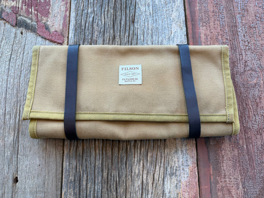 Rare Filson Tool Roll in Heavy Twill and Leather| Dark Tan| USA| # 11070303