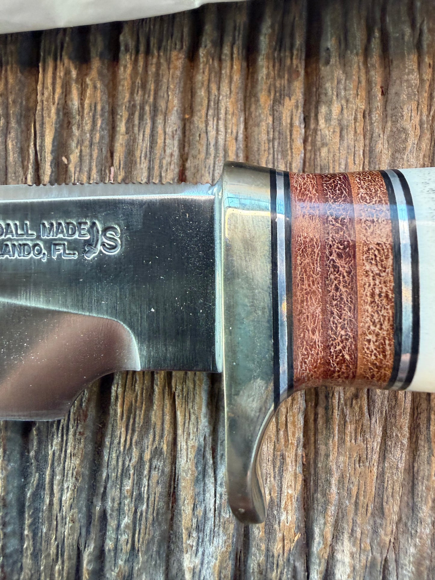 New in paper Randall Knife Model 25-5 Trapper in Stag Leather Handle Stainless Blade, NSH (Copy)