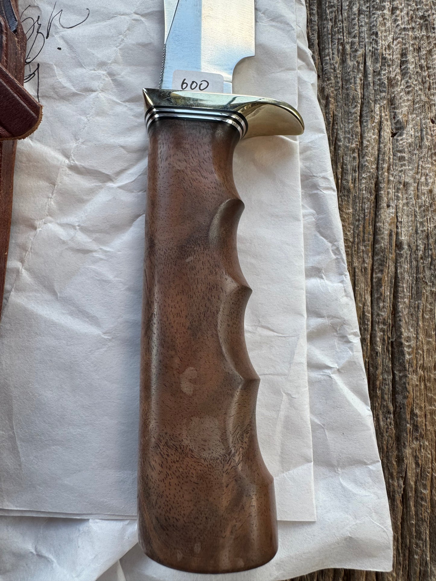 New in Paper Randall Knife Model 12-6 , Thuya wood, NSH , Finger grooves, Stainless