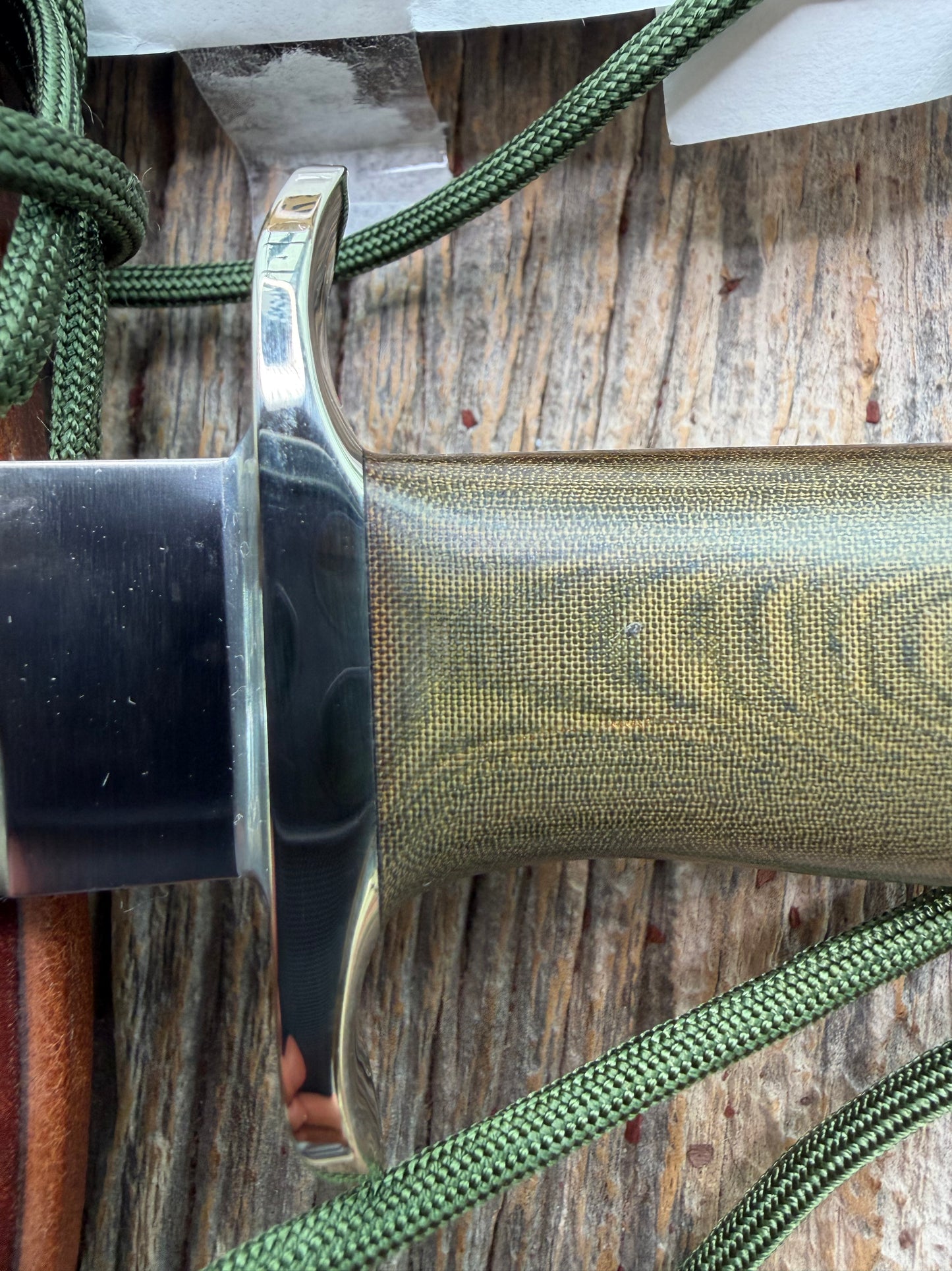 New in Paper Randall Knife Model Combat Companion Green Micarta Handle Stainless Steel, Nickel  Silcer Hilt, Lanyard. Sawteeth