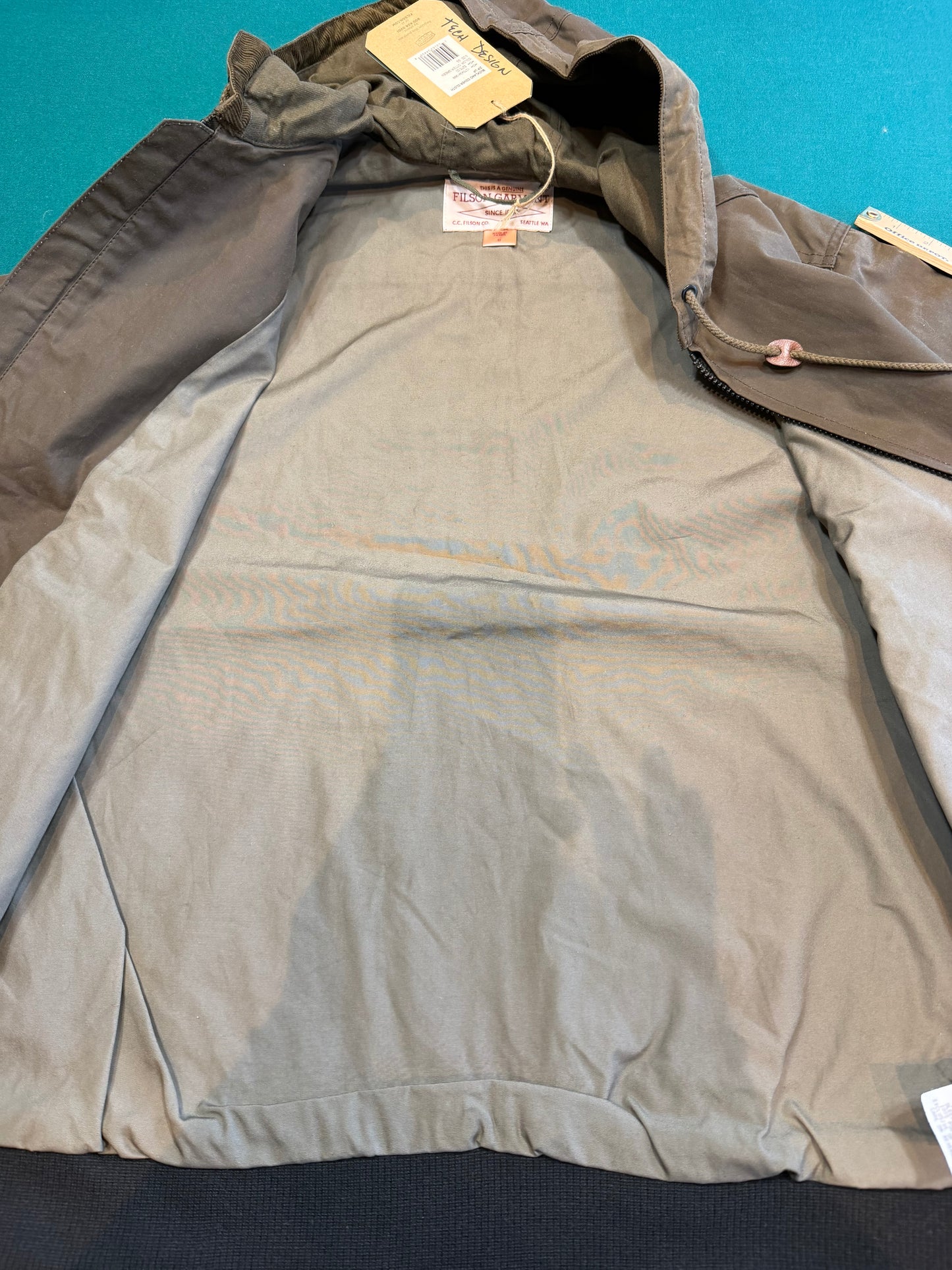 Filson Buckland Cover Cloth Zip Up NWT Otter Green Rare.. Made in USA #10754351 “Rare”