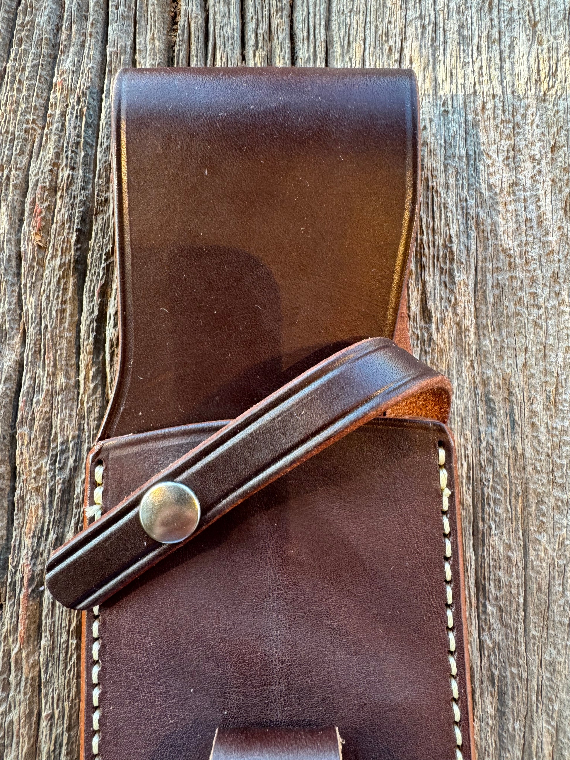 New Randall Sullivans by Gutcher Leather Knife Sheath for a Dealer Special Model 12-11C Large Sasquatch with Sharpening Stone.