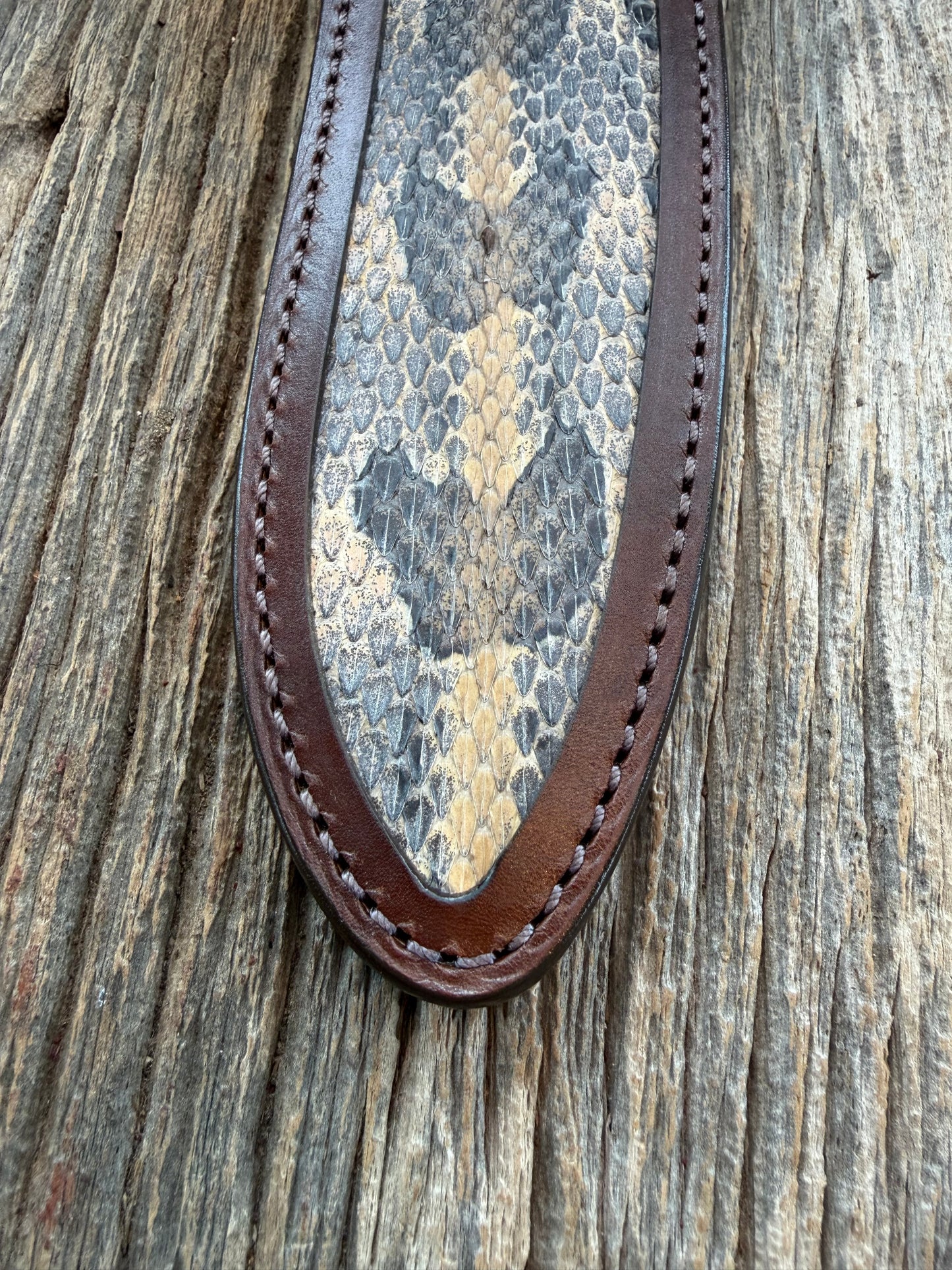 Randall Model 12-11 and 12-8 Large and Small Sasquatch  pair in Exotic Canebreak RattleSnake. An absolute gem 1/1 pair from Treeman Sheaths. Tremendous colors on this one.