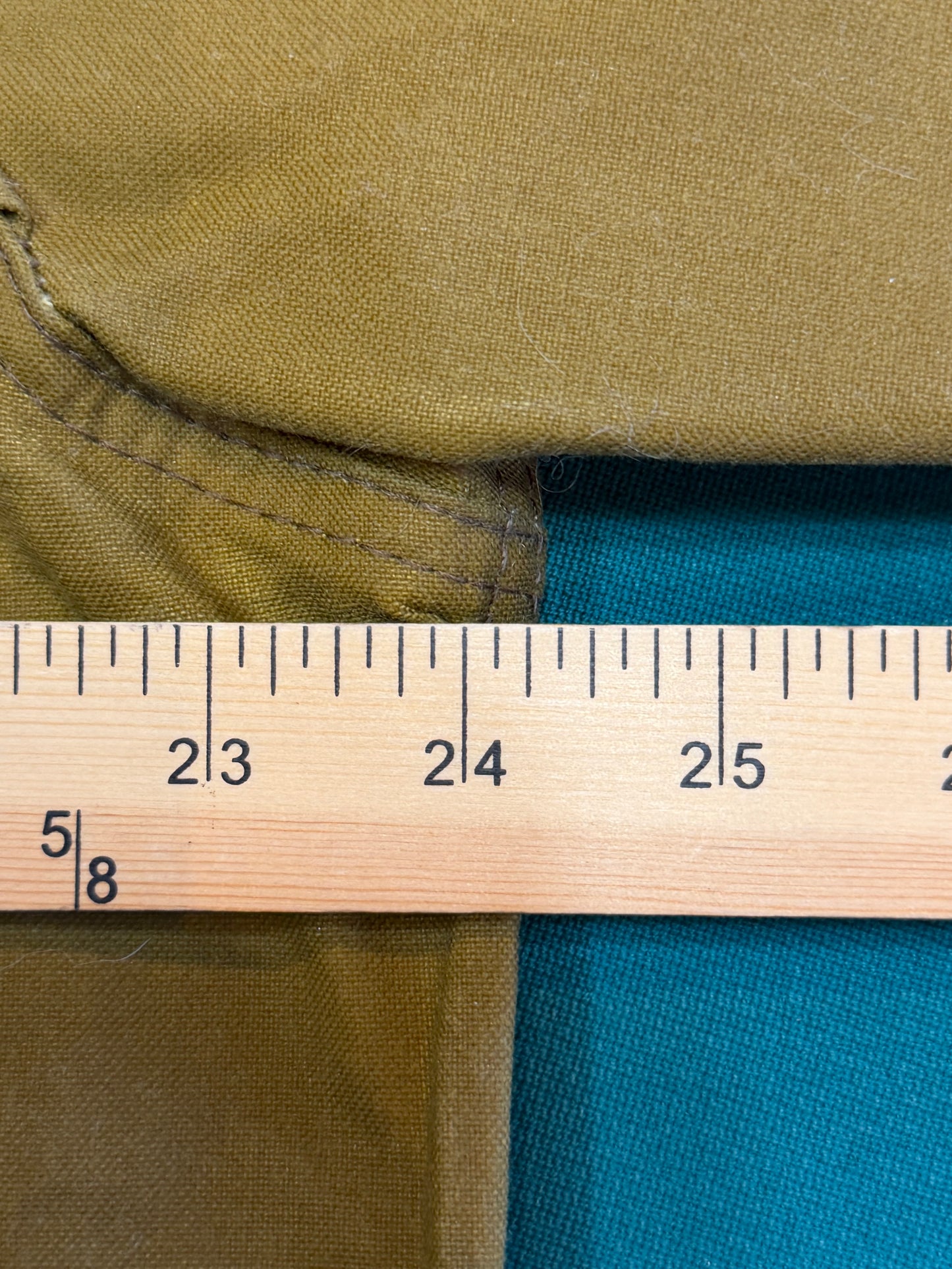 Filson Tin Cloth Cruiser Medium Long Dark Tan Canvas Made In USA Made “Rare”