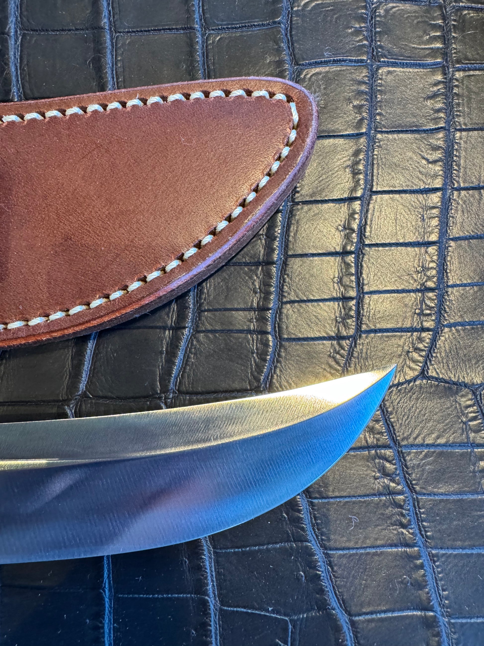 New Randall Knife 4-7 Nickel Silver Hilt Honduran Rosewood Burl Carbon Steel