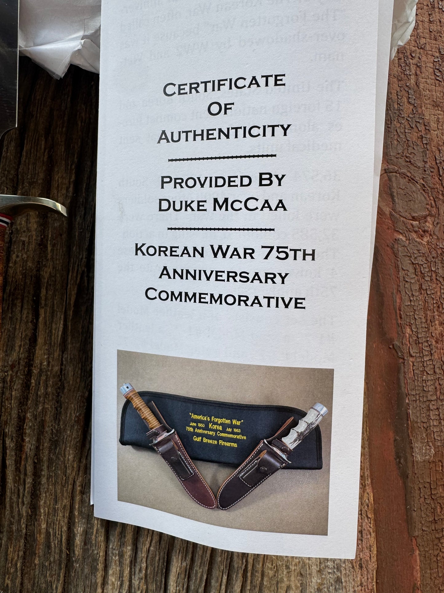 New in Paper Randall Knife Model 2-7 Korean War Commemorative 1 of 50 made Leather