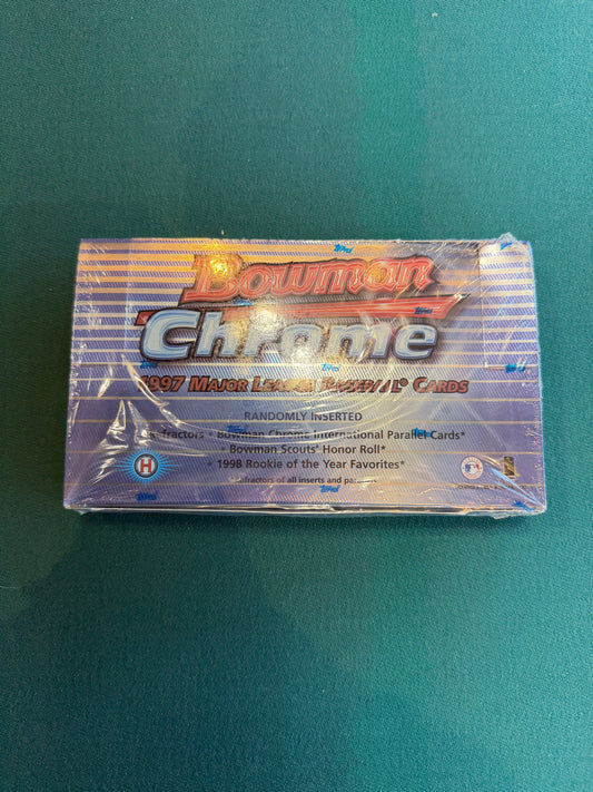 1997 Bowman Chrome Baseball FACTORY SEALED Hobby Box Griffey, Beltre Refractors