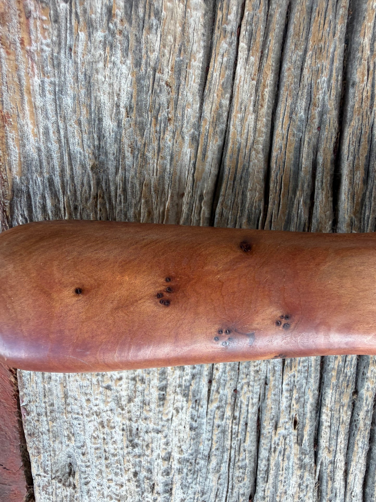 Randall Model “Guardian” 4 Inch in Thuya Wood, Nickel hilt, Stainless, Red White and Blue spacers.