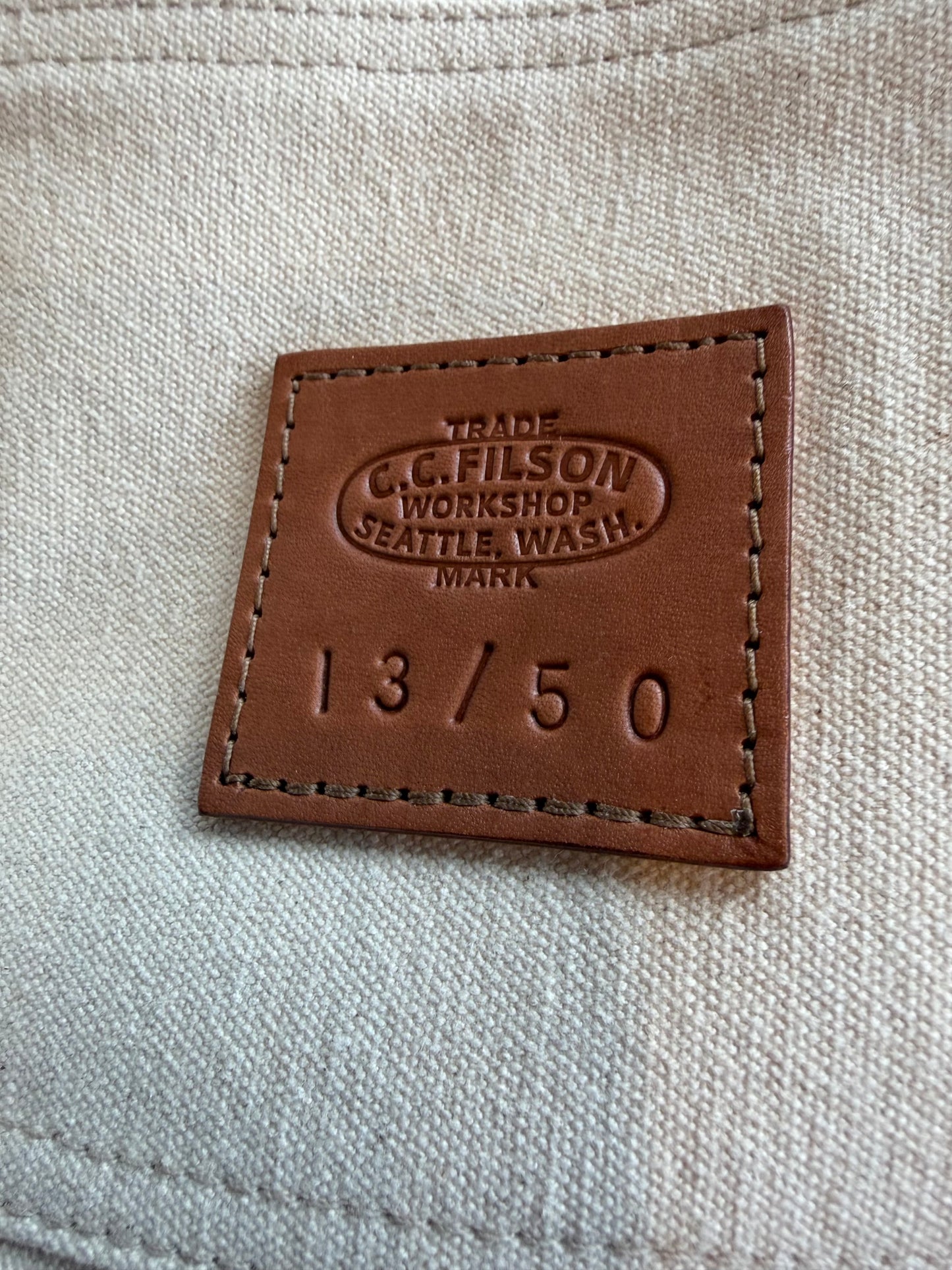 NWT Filson Workshop Pullman Canvas and Leather Briefcase. #13/50