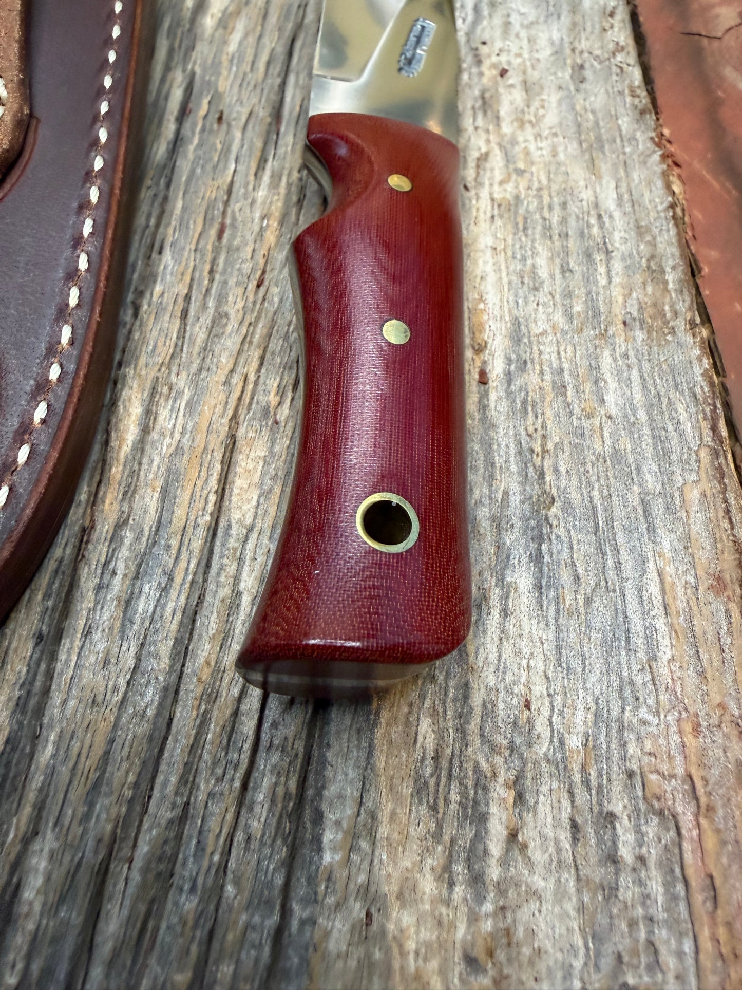 Randall Knife Model 10-3 Fisherman Red Micarta Stainless Steel