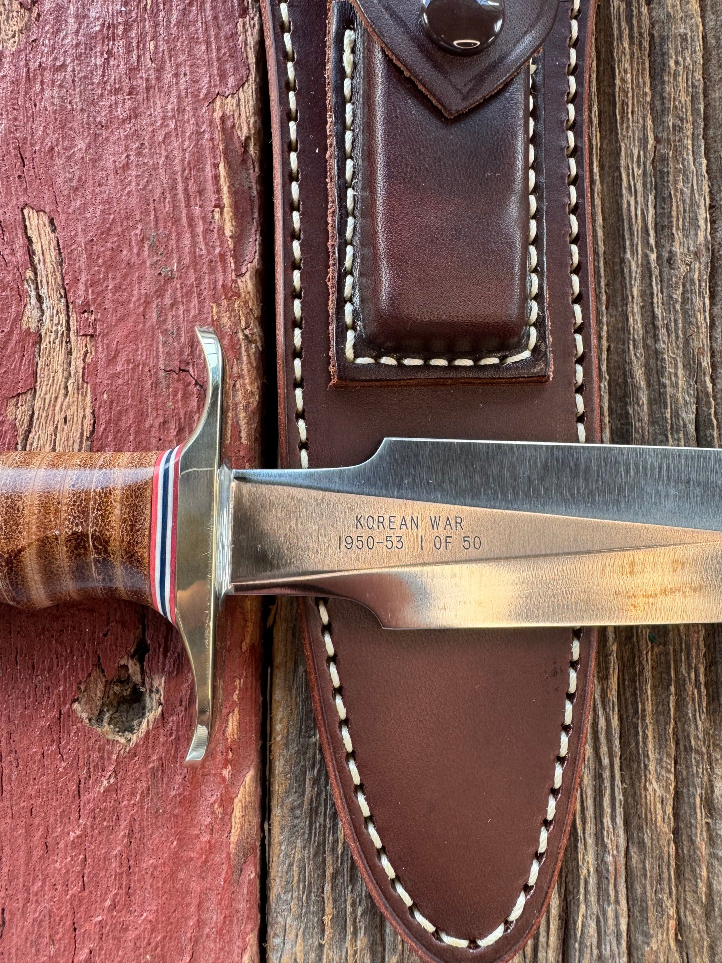 New in Paper Randall Knife Model 2-7 Korean War Commemorative 1 of 50 made Leather