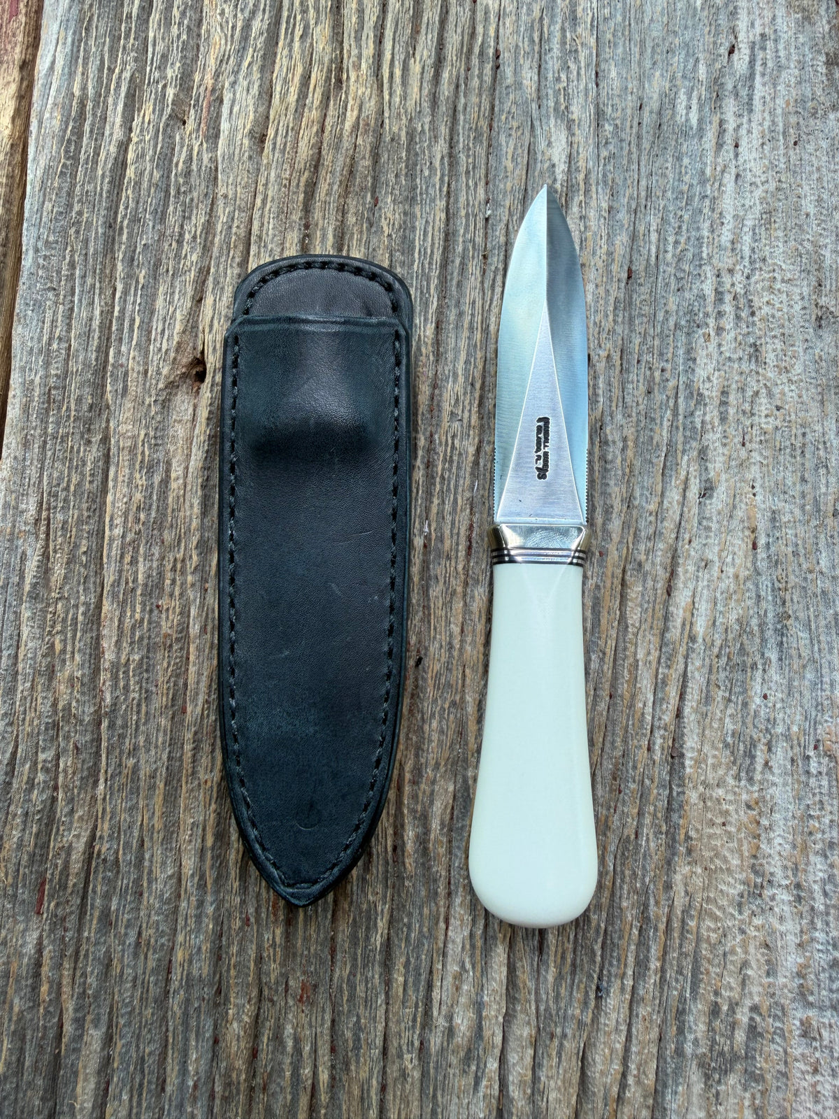 Nice Randall Model “Gambler” 4 Inch in Ivorite Nickel hilt, Stainless, black and aluminum spacers.