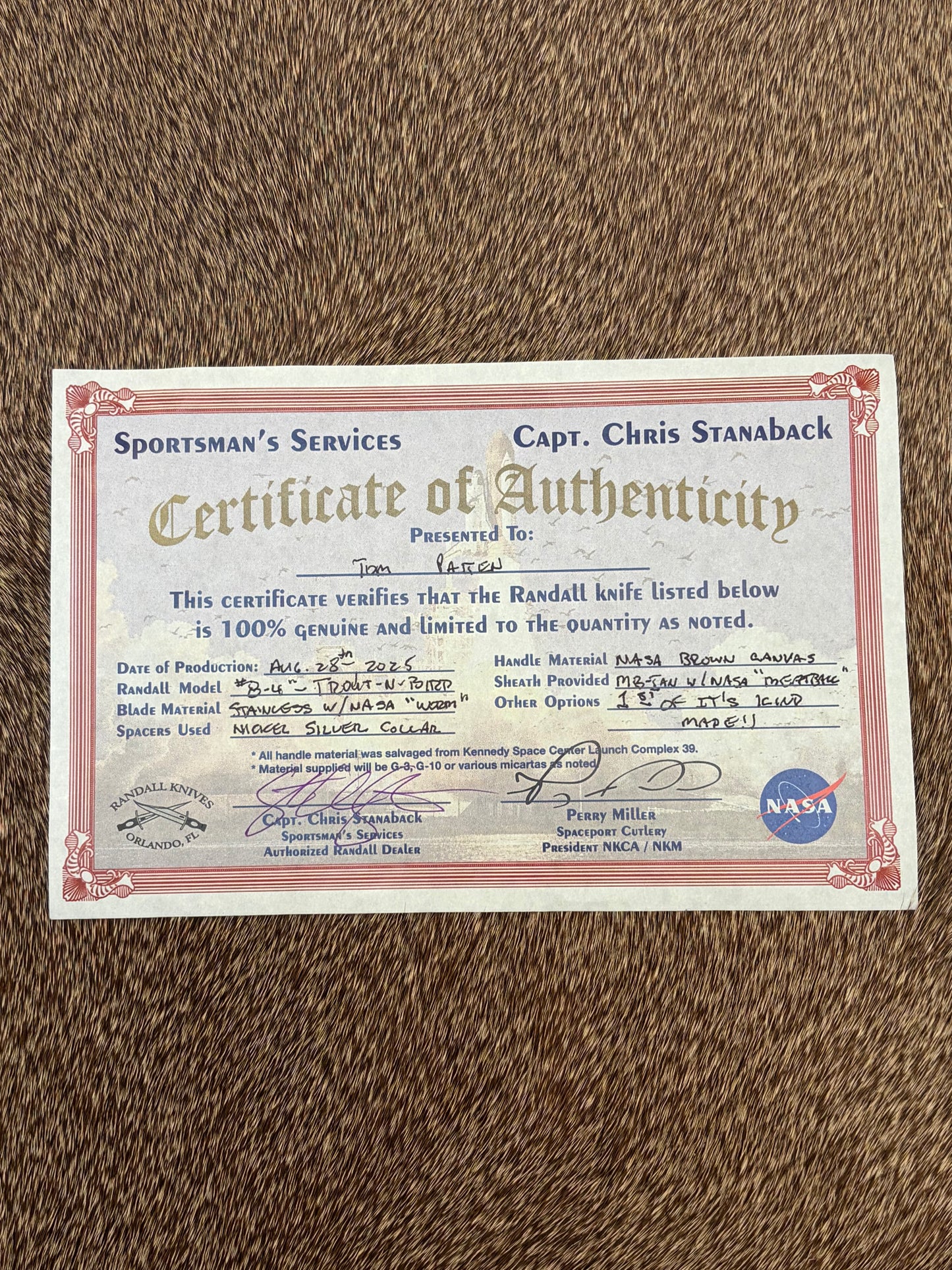 Model 8-4” Trout & Bird.           NASA 1 of its Kind Made!!