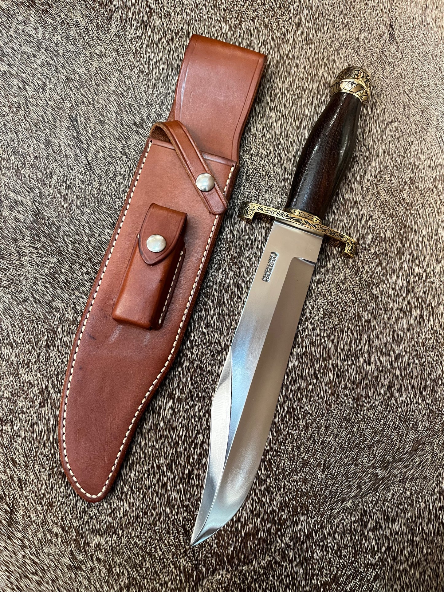 Model 12-9” Sportsman Bowie Engraved by Master Engraver JR French