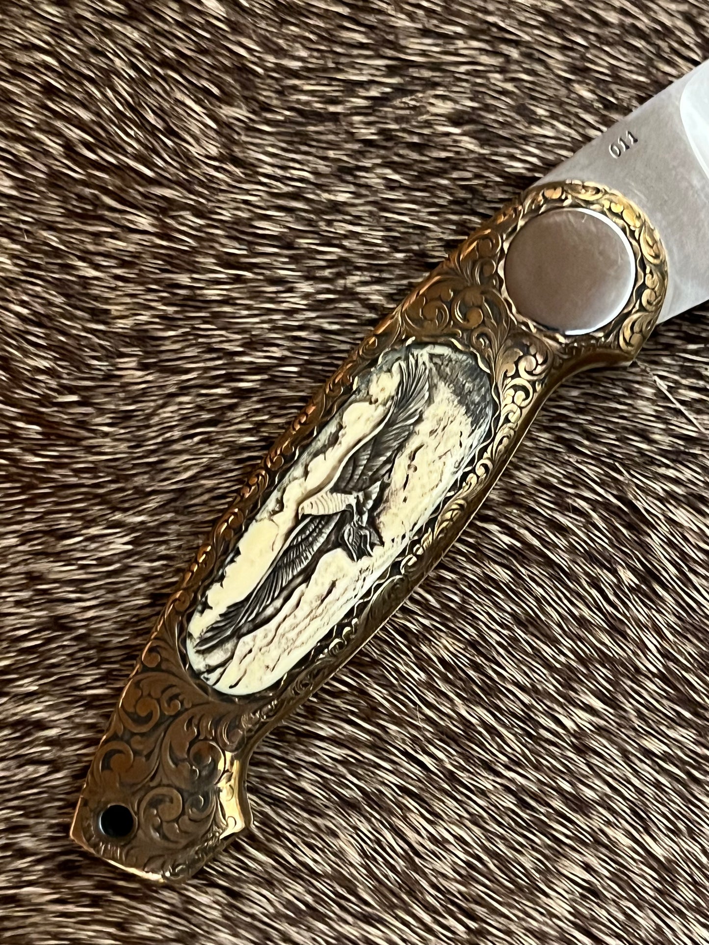 Jimmy Lile Pre Patent Brass Button Lock in Brass