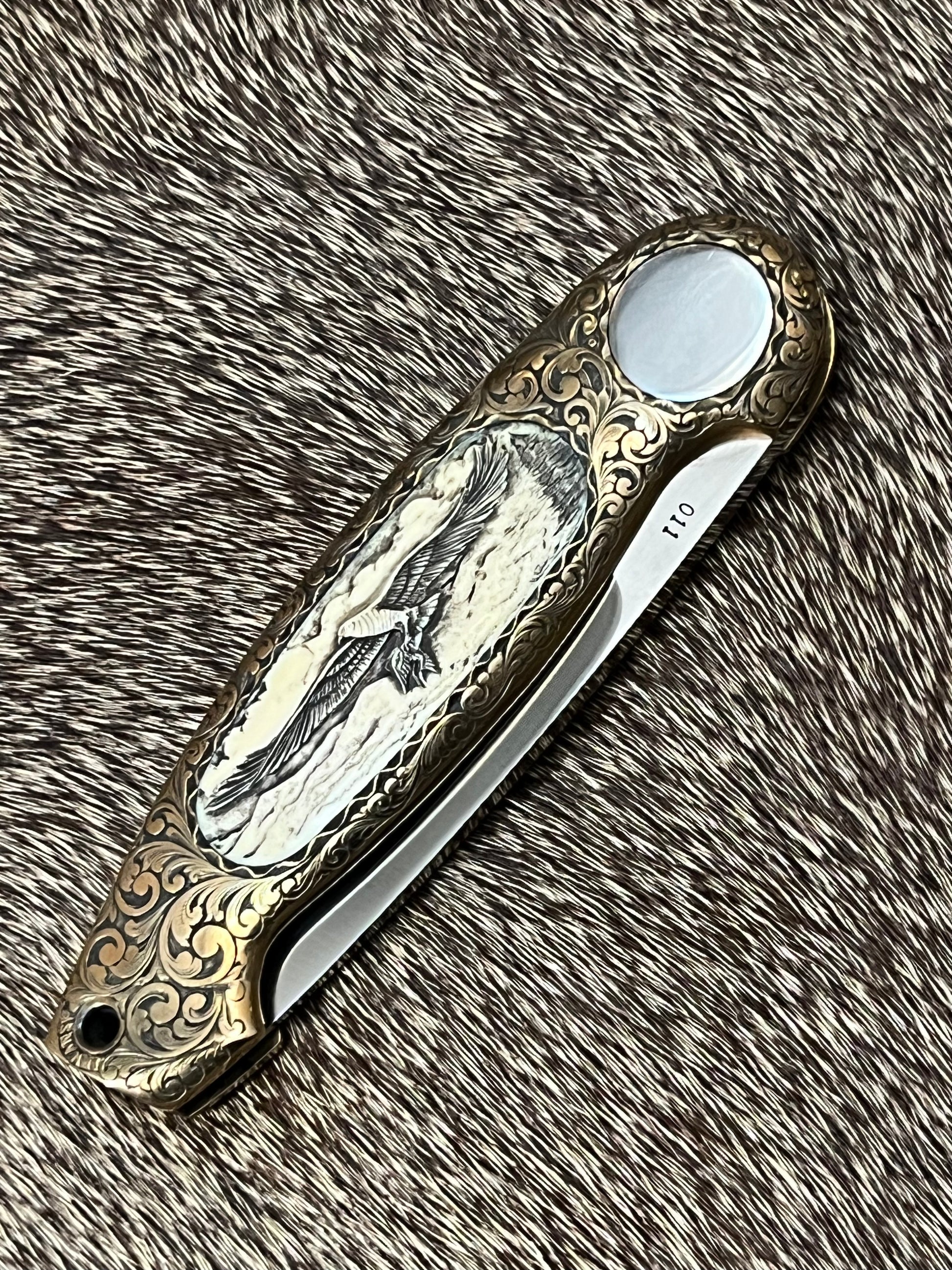 Jimmy Lile Pre Patent Brass Button Lock in Brass