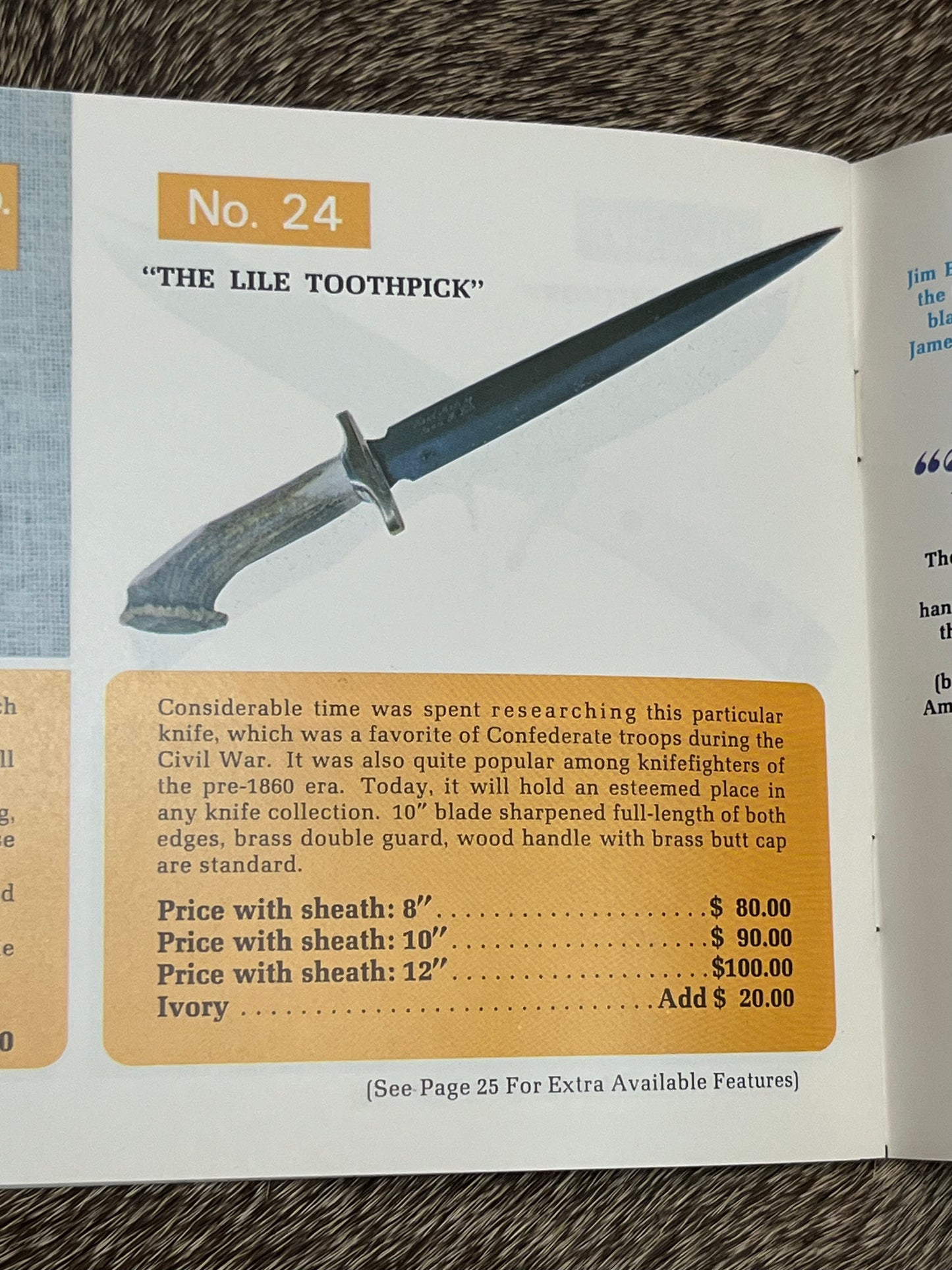 Lile Toothpick that’s in the 1971 Red, White and Blue Catalog