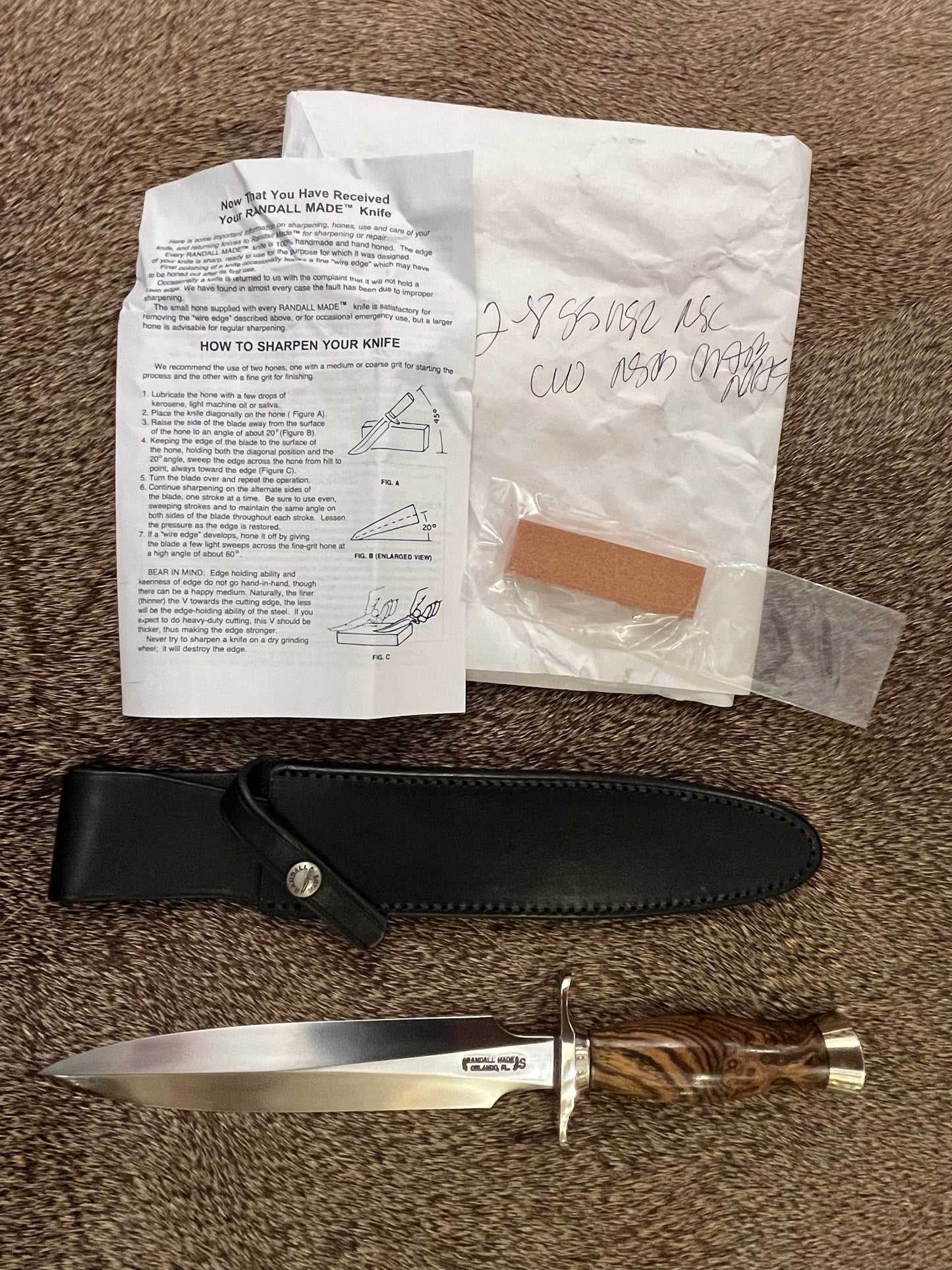Model 2-8” with Beautiful Bocote Wood Handle