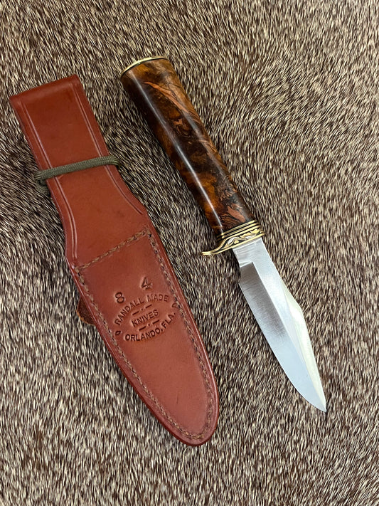 Model 8, Bird & Trout with Beautiful Iron Wood and Engraved by Jere Davidson with Fine Silver Inlays