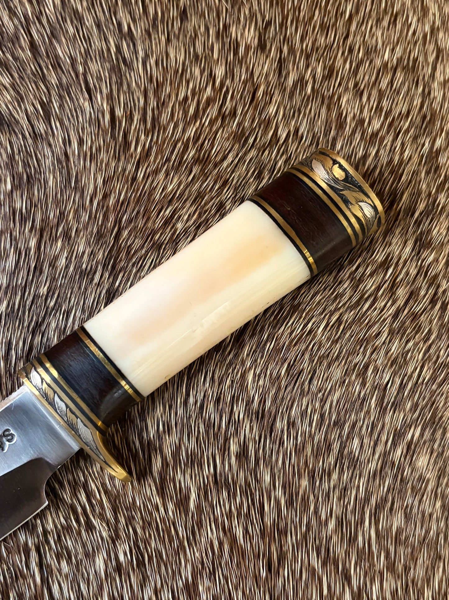 Model #25 Miniature Fossil #1415 Engraved Master Engraver Jere Davidson with Fine Silver Inlay