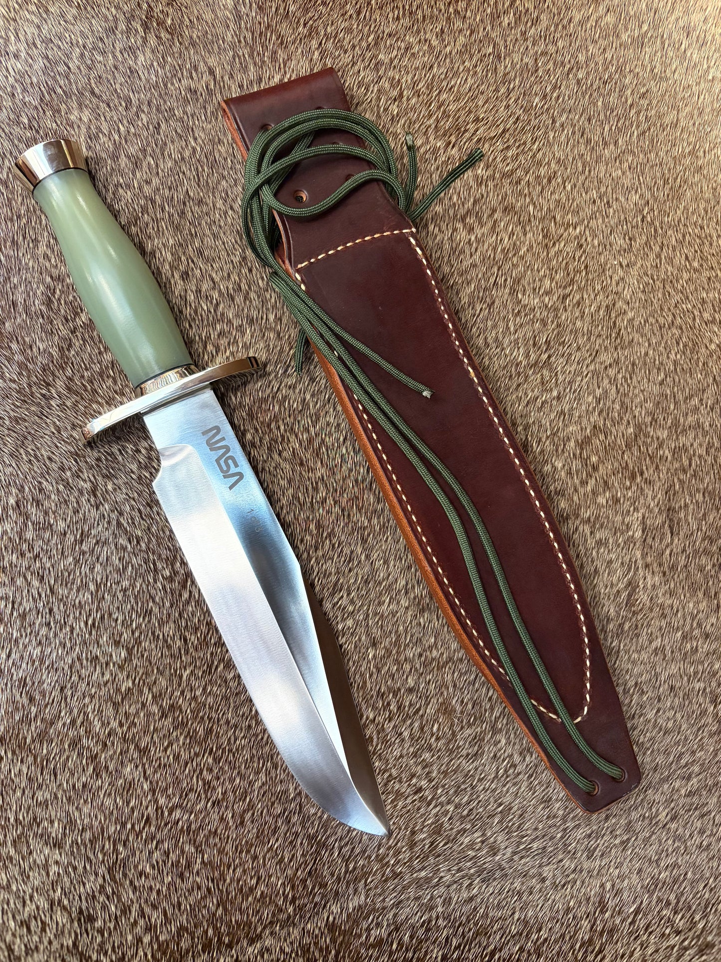 Randall Model 12-9” #14 Grind with NASA Lime G-10, NASA sheath and certificate. Rare bird!!