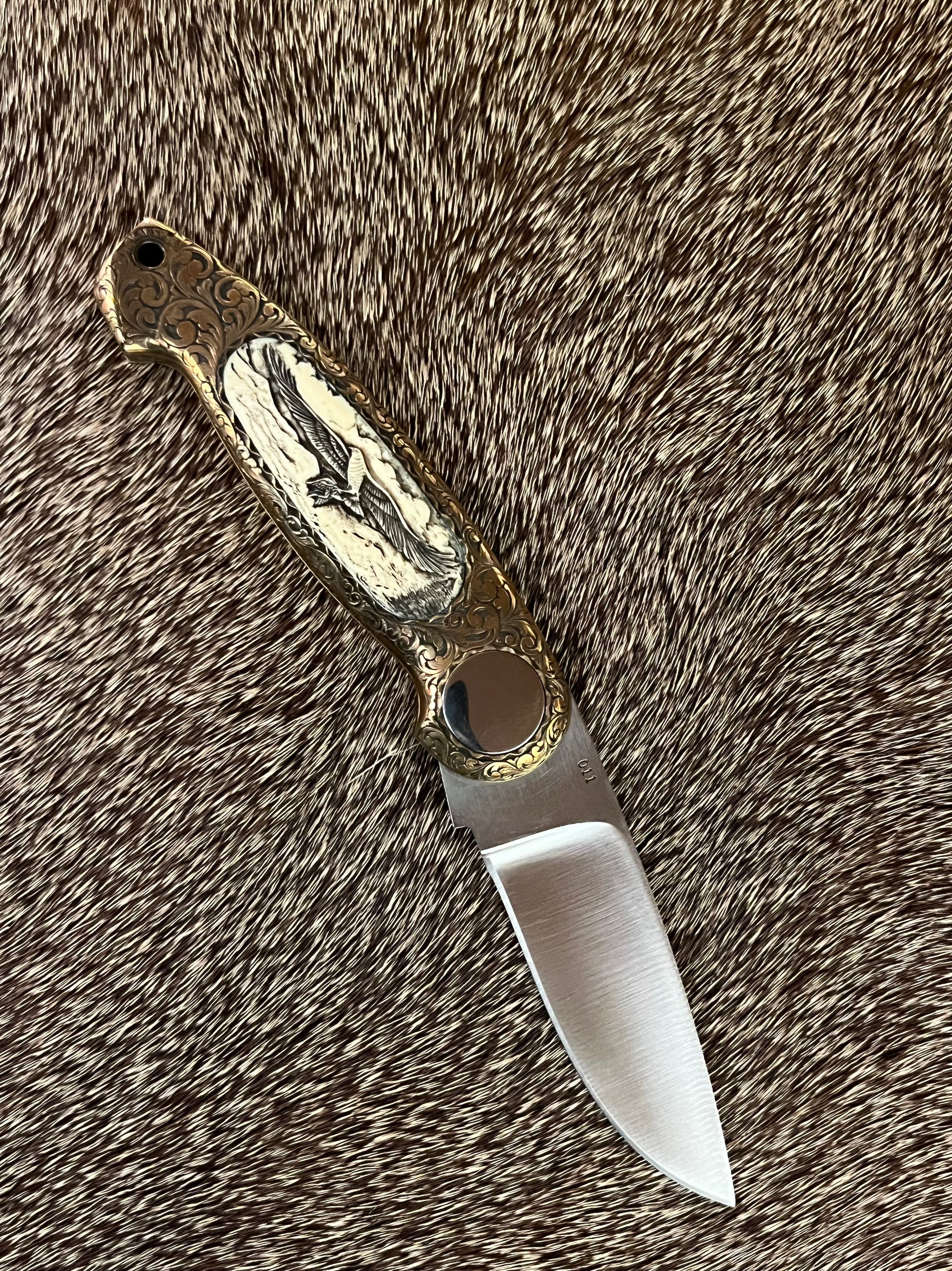 Jimmy Lile Pre Patent Brass Button Lock in Brass
