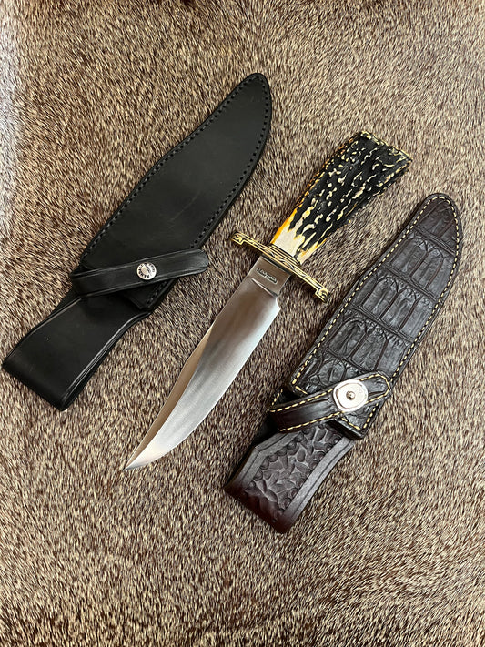 Nordic Special #883 Beautiful Popcorn Stag Engraved by Master Engraver Jere Davidson with Fine Silver Inlay