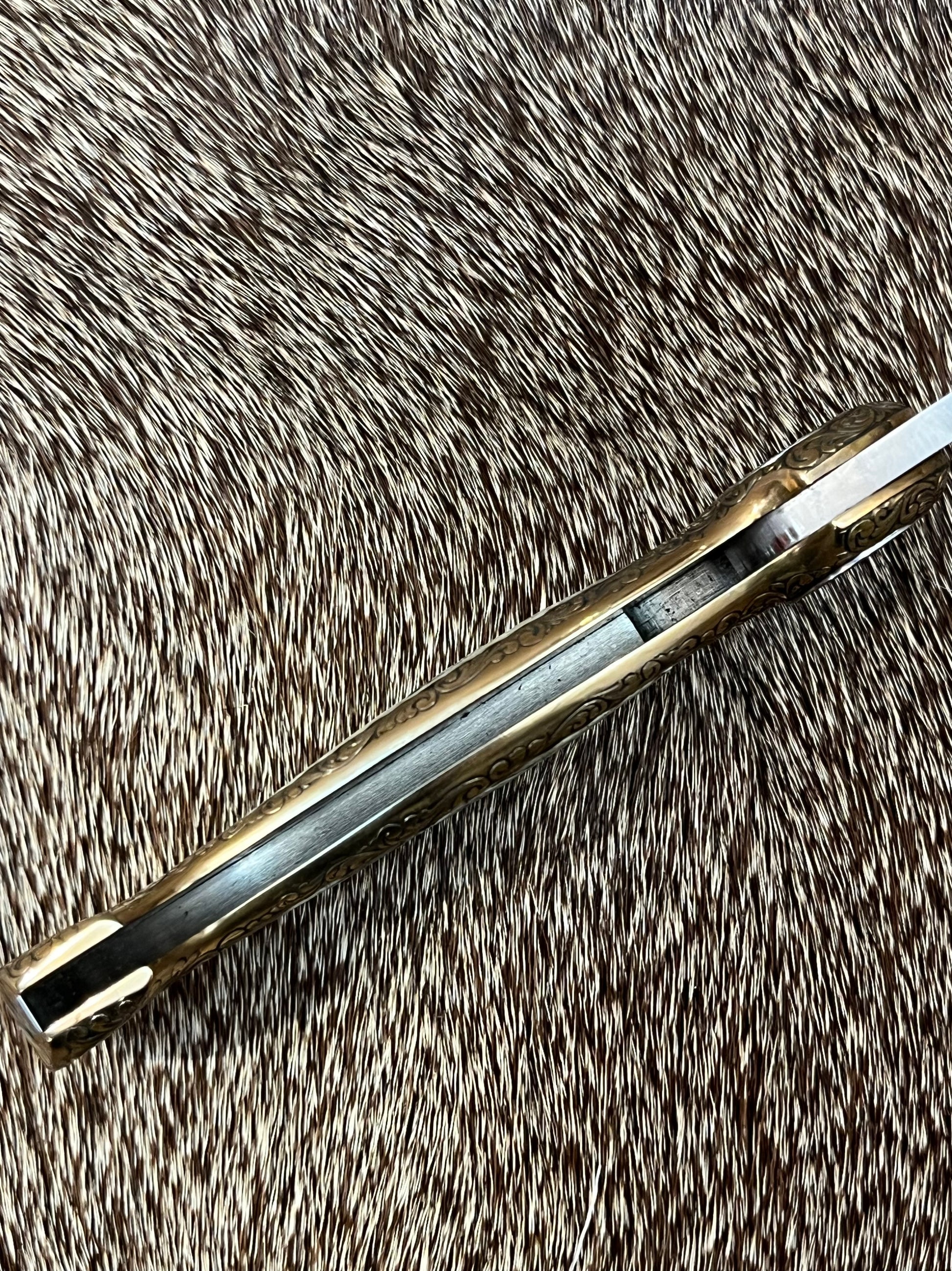 Jimmy Lile Pre Patent Brass Button Lock in Brass