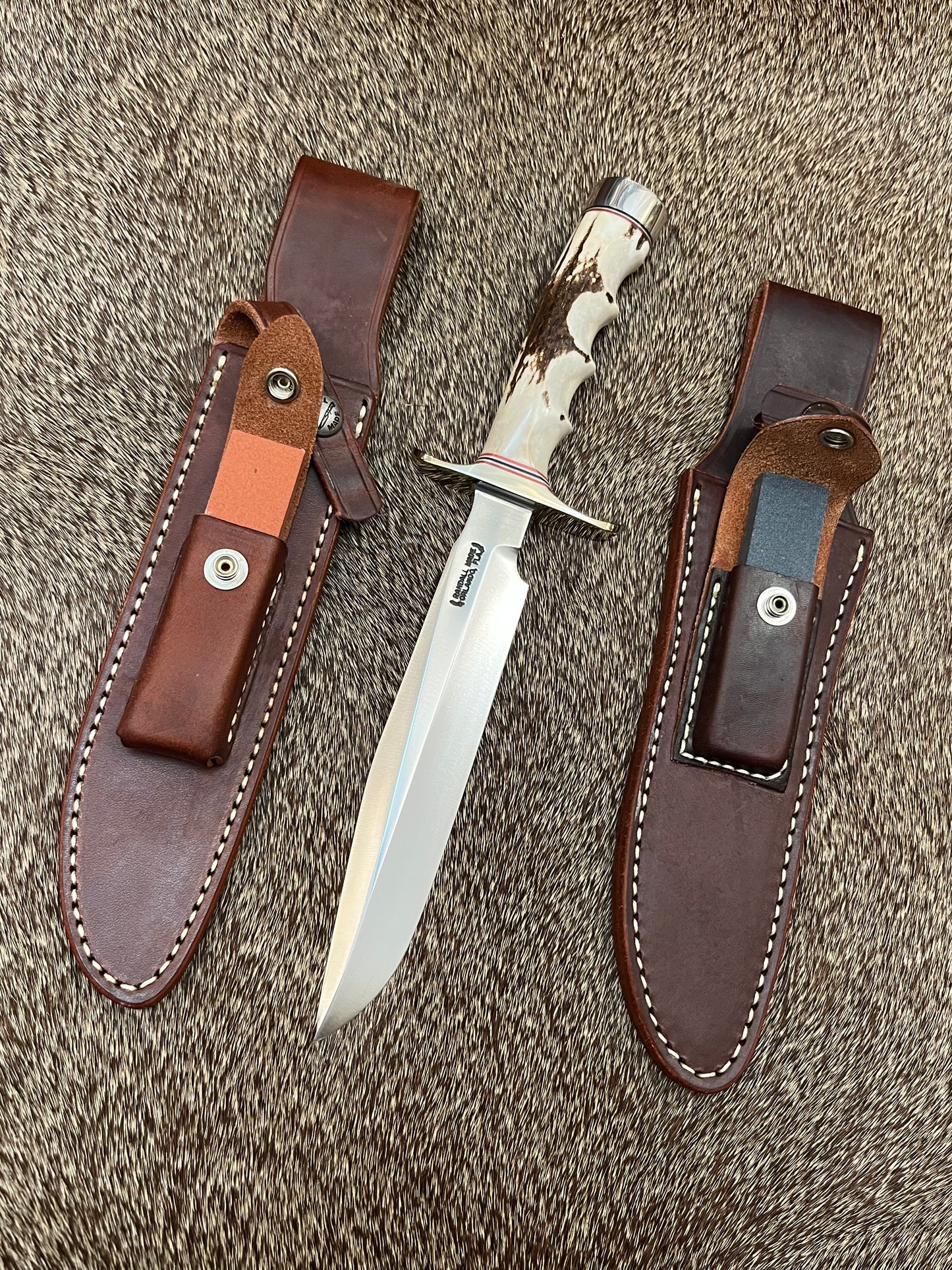 New in Paper Randall Knife Model 1-7 Korean War 75th Anniversary Commemorative 1 of 50 made, Stag finger grooves.