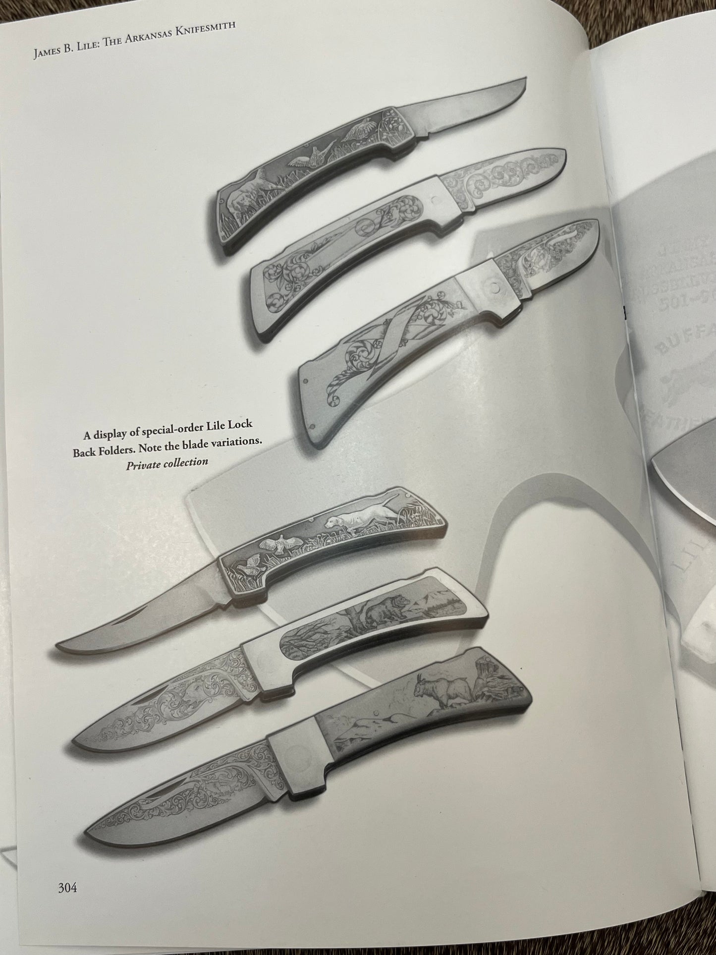 Jimmy Lile Lock Back Folder  Ivory with Engraved Blade