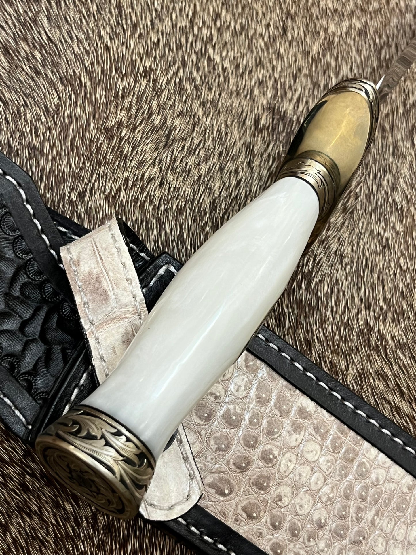 TC Special - Poly Pearl Engraved by Master Engraver Jere Davidson with Fine Silver Inlay