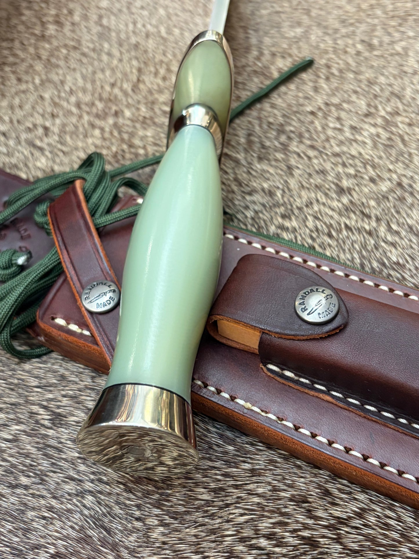 Randall Model 12-9” #14 Grind with NASA Lime G-10, NASA sheath and certificate. Rare bird!!