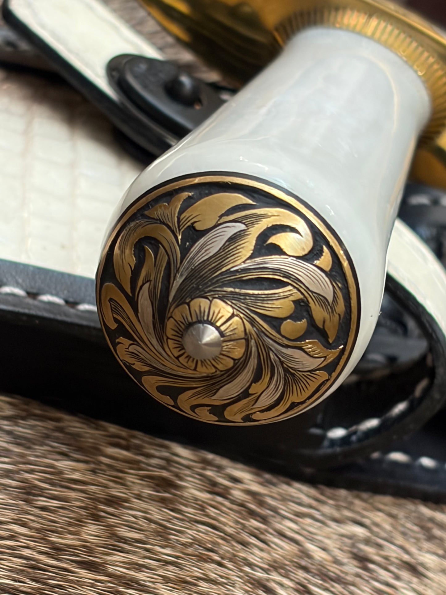 TC Special - Poly Pearl Engraved by Master Engraver Jere Davidson with Fine Silver Inlay