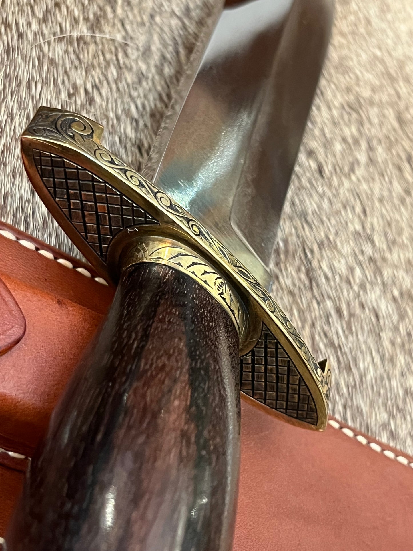 Model 12-9” Sportsman Bowie Engraved by Master Engraver JR French