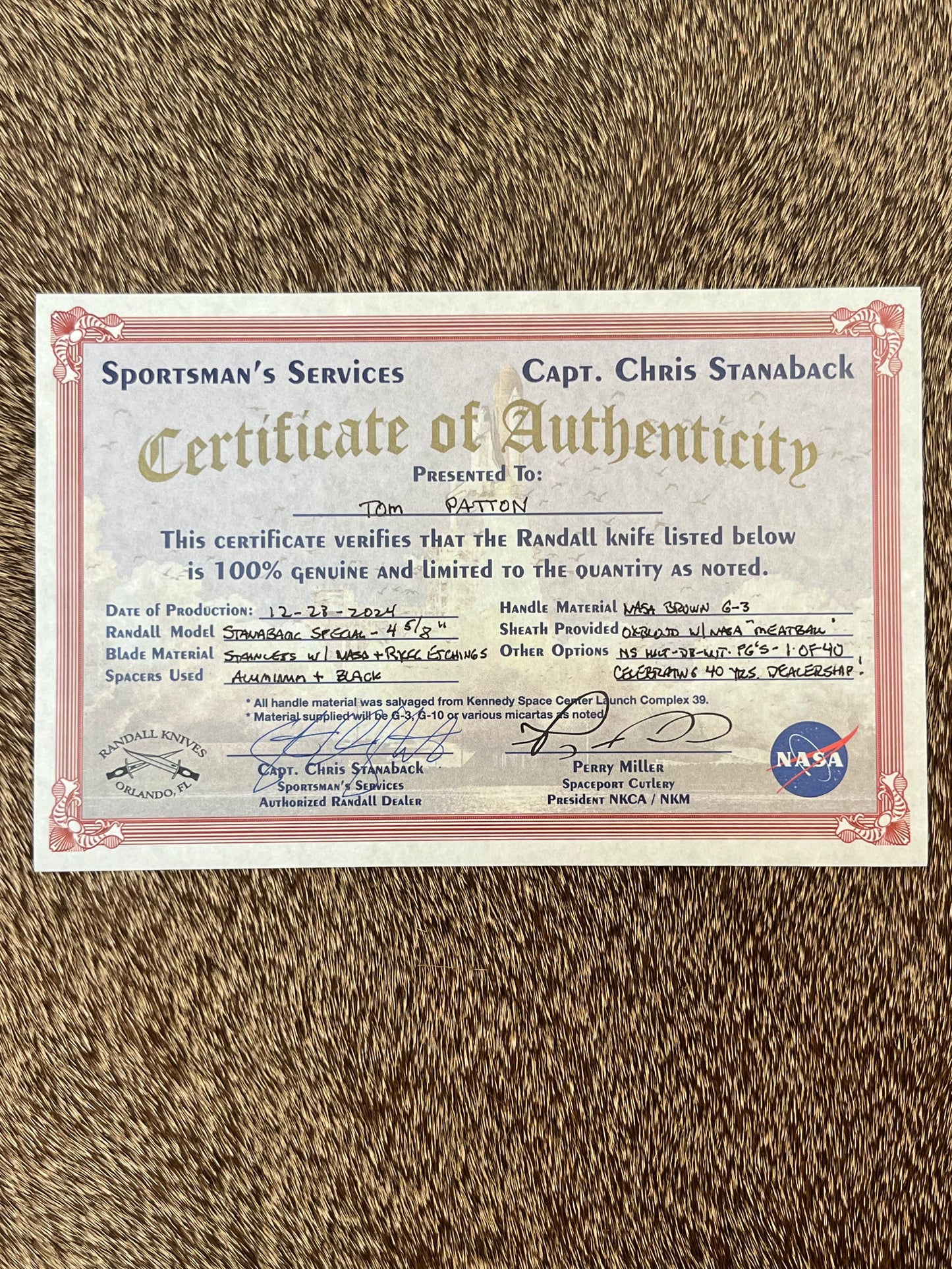 Stanaback Special              NASA 1 of 40th