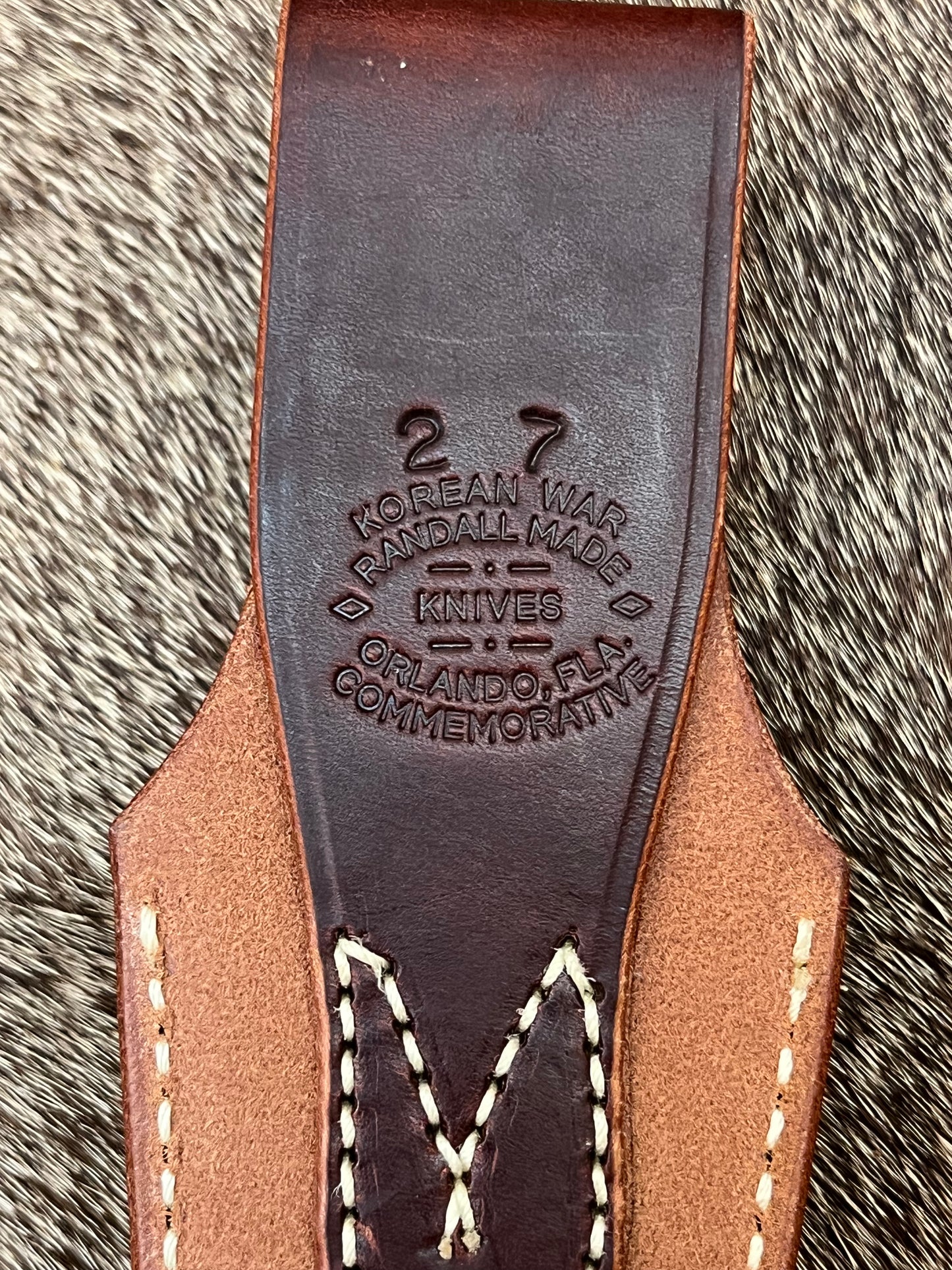 New in Paper Randall Knife Model 2-7 Korean War 75th Anniversary Commemorative 1 of 50 made, Stag finger grooves.