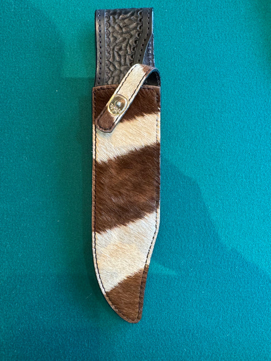 Randall Model 12-9 Clip Point Sheath in Exotic Zebra by Treeman.