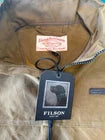 Filson Tin Cloth Quarter Zip Pullover 20263399 Medium Dark Tan Khaki Waxed Oil