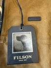 Filson Tin Cloth Quarter Zip Pullover 20263399 Medium Dark Tan Khaki Waxed Oil