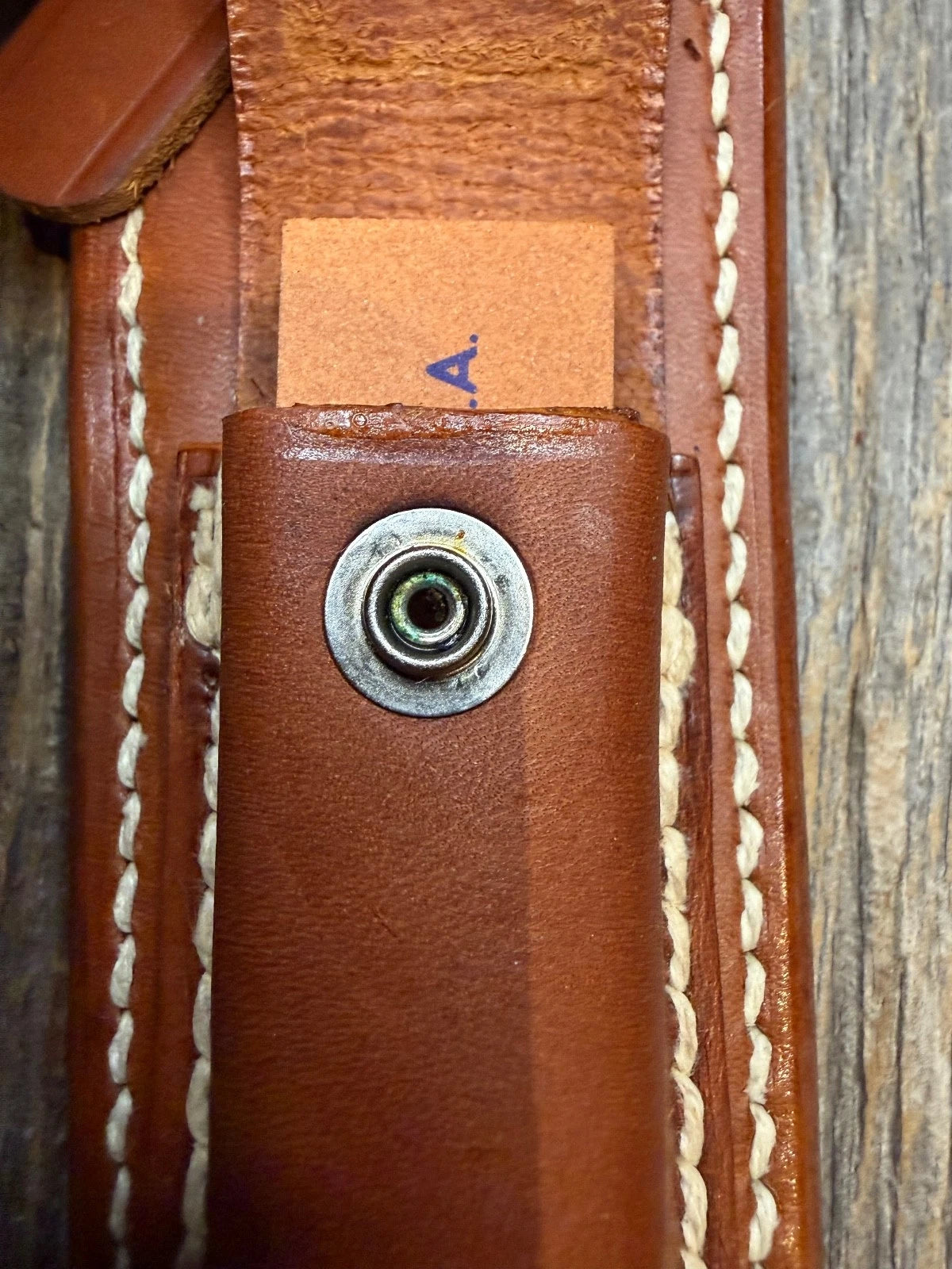 Vintage Randall Leather Knife Sheath Model 2-7 Pre 90’s Johnson era tuff find