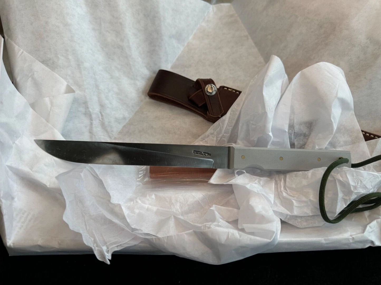 New in Paper Randall Knife Model 10-7 Fisherman Stainless Blade Aluminum Handle