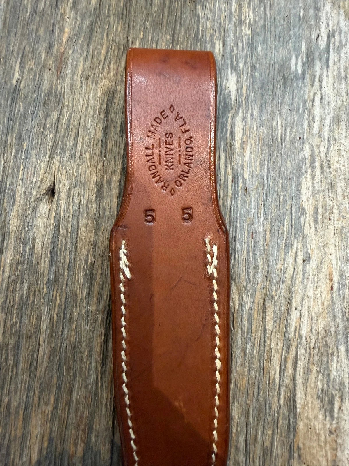 Vintage Randall Leather Knife Sheath Model 5-5 Pre 90’s Johnson era tuff find