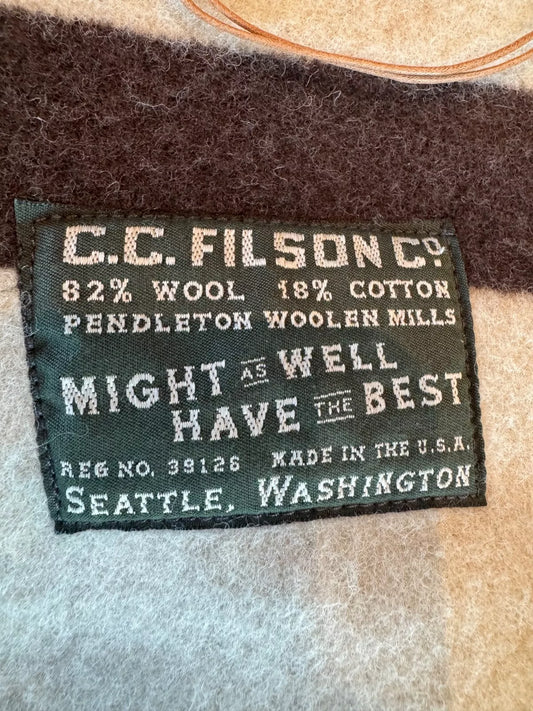 New NWT USA MADE Filson Pendleton 1st Wool Blanket Stag 80 by 64, 20130378